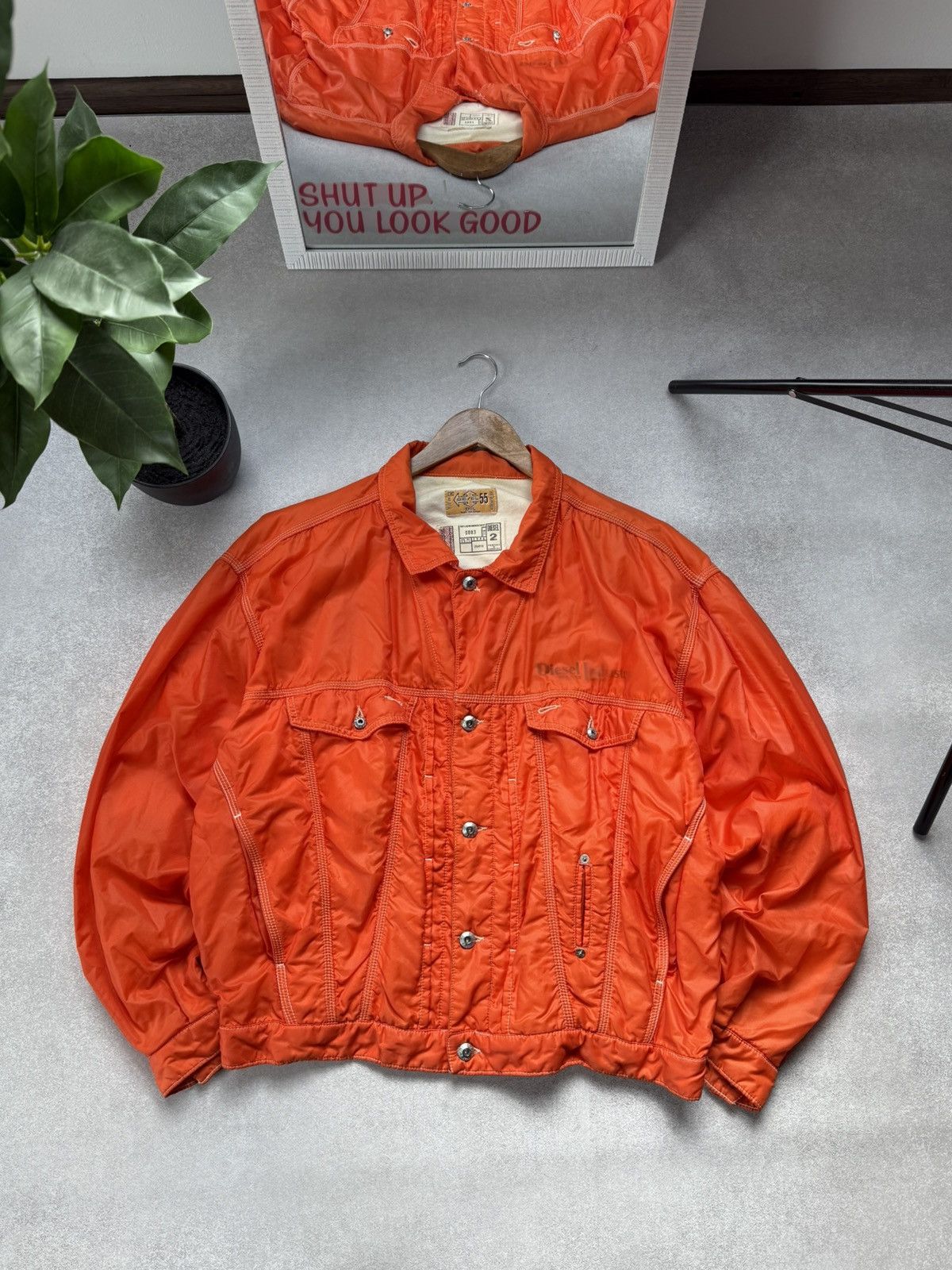 Diesel Vintage Diesel Work Wear Bomber Jacket Polyamide 90s Men’s Size US XL / EU 56 / 4 - 1 Thumbnail