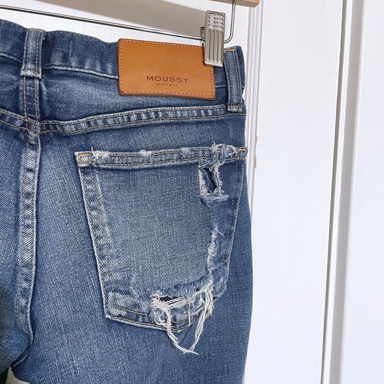 MOUSSY VINTAGE Ridgewood Cropped Skinny Jeans Blue Size 24