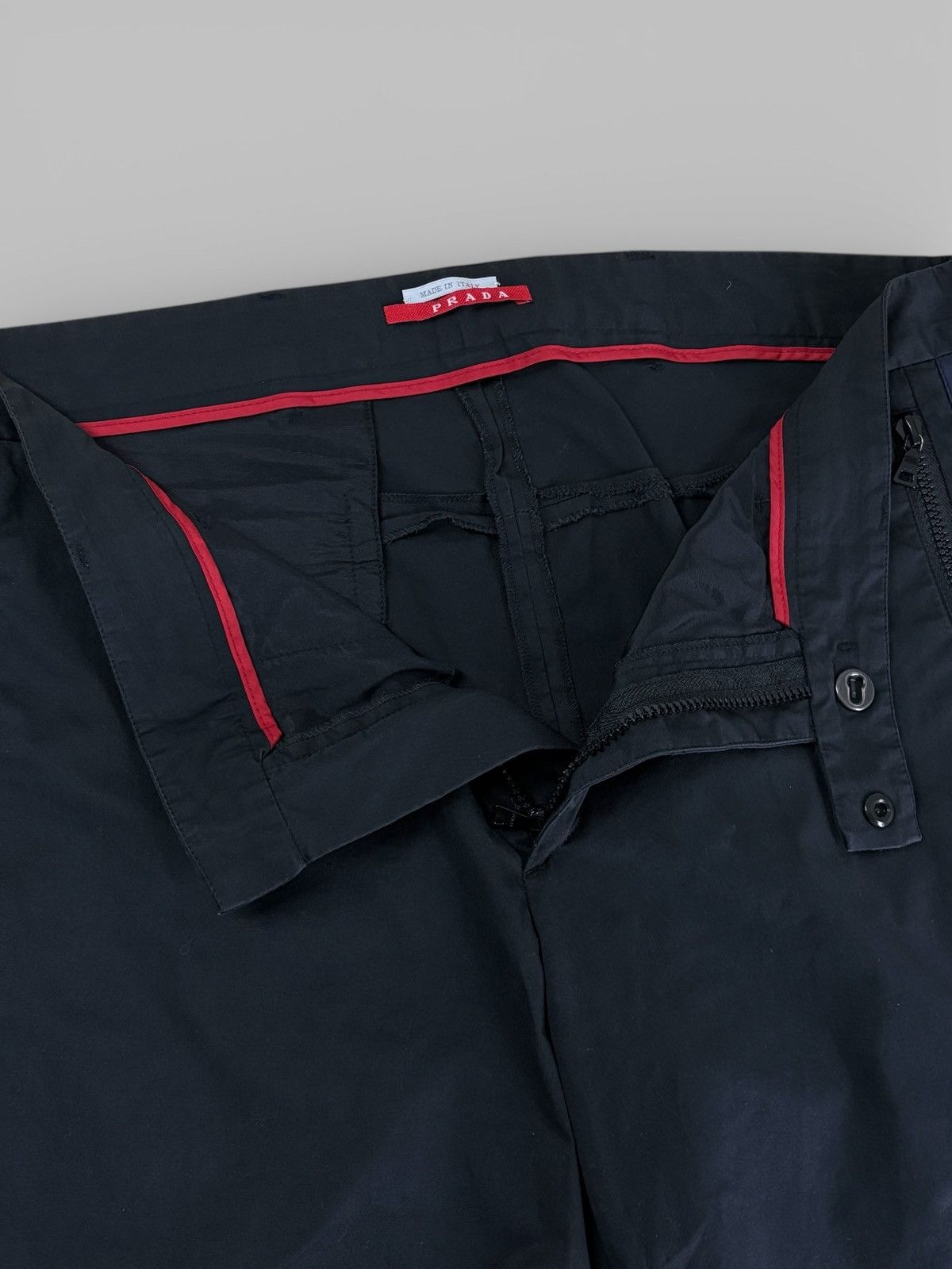 Prada Prada 2000s Black Technical Pants With Blue Sides Stripes Size US 36 / EU 52 - 16 Thumbnail