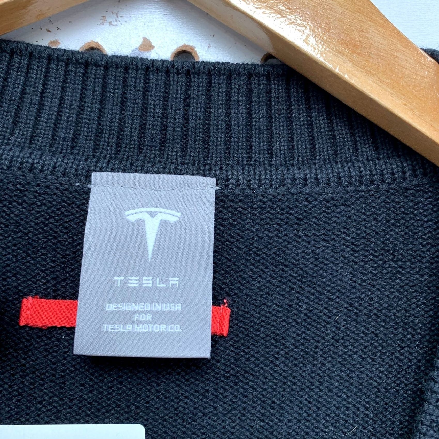 Vintage Tesla Cardigan Sweater Mens Large Black Embroidered Logo Button Electric Car Size US L / EU 52-54 / 3 - 4 Thumbnail