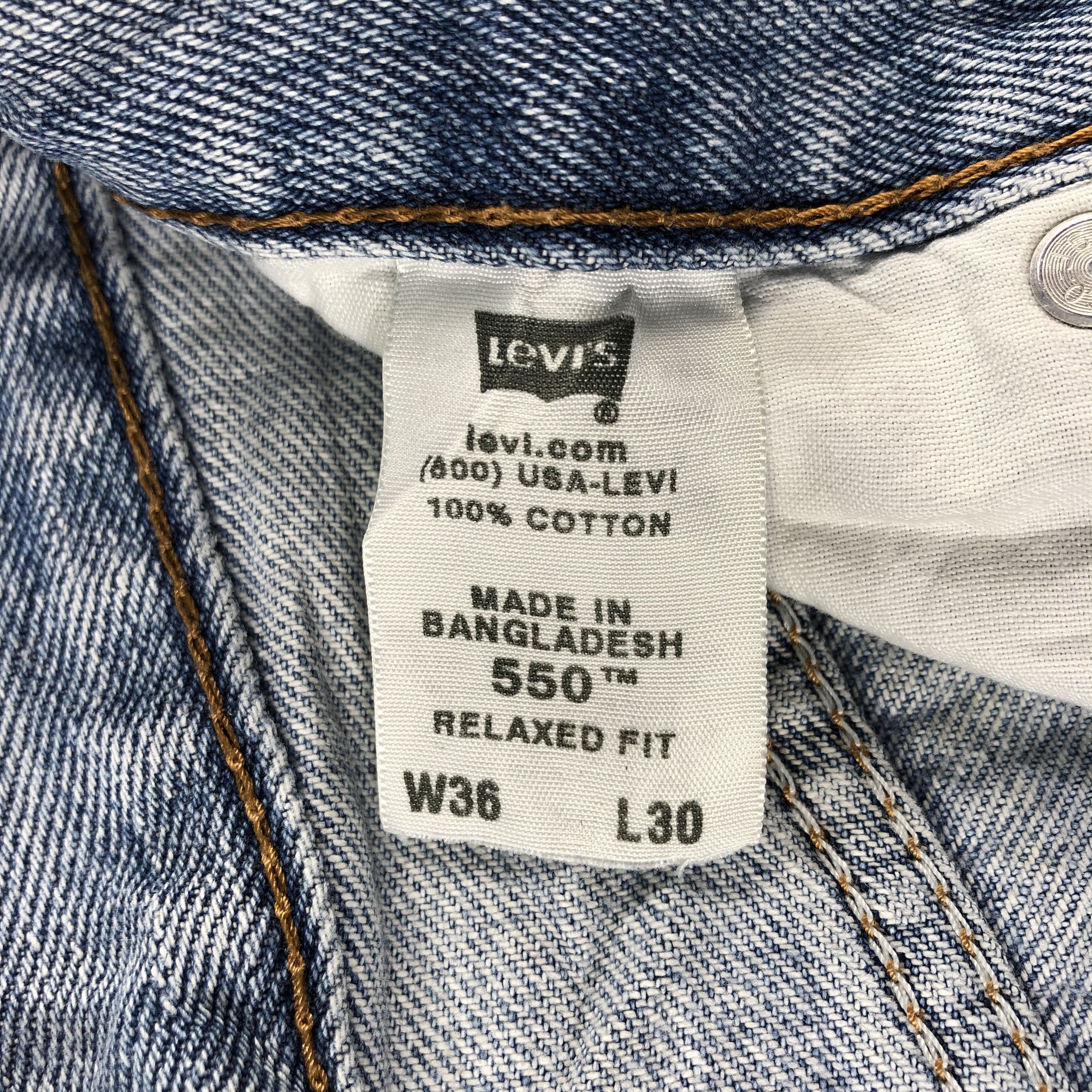Levi's Vintage Blue Wash Levis 550 Jeans-J2638 Size US 34 / EU 50 - 12 Thumbnail