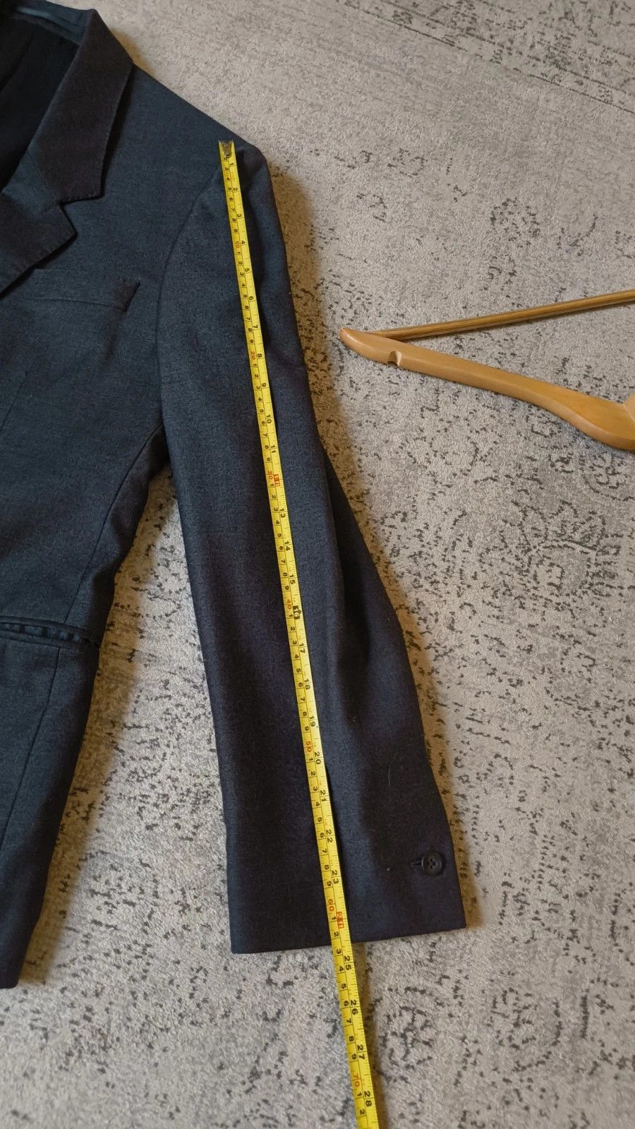 E. Tautz Wool/Silk charcoal blazer Size 40R - 11 Thumbnail