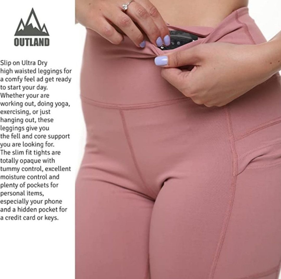 Other Outland XS/S NEW Leggings Black Full Length High Waisted Size 27" / US 4 / IT 40 - 10 Thumbnail