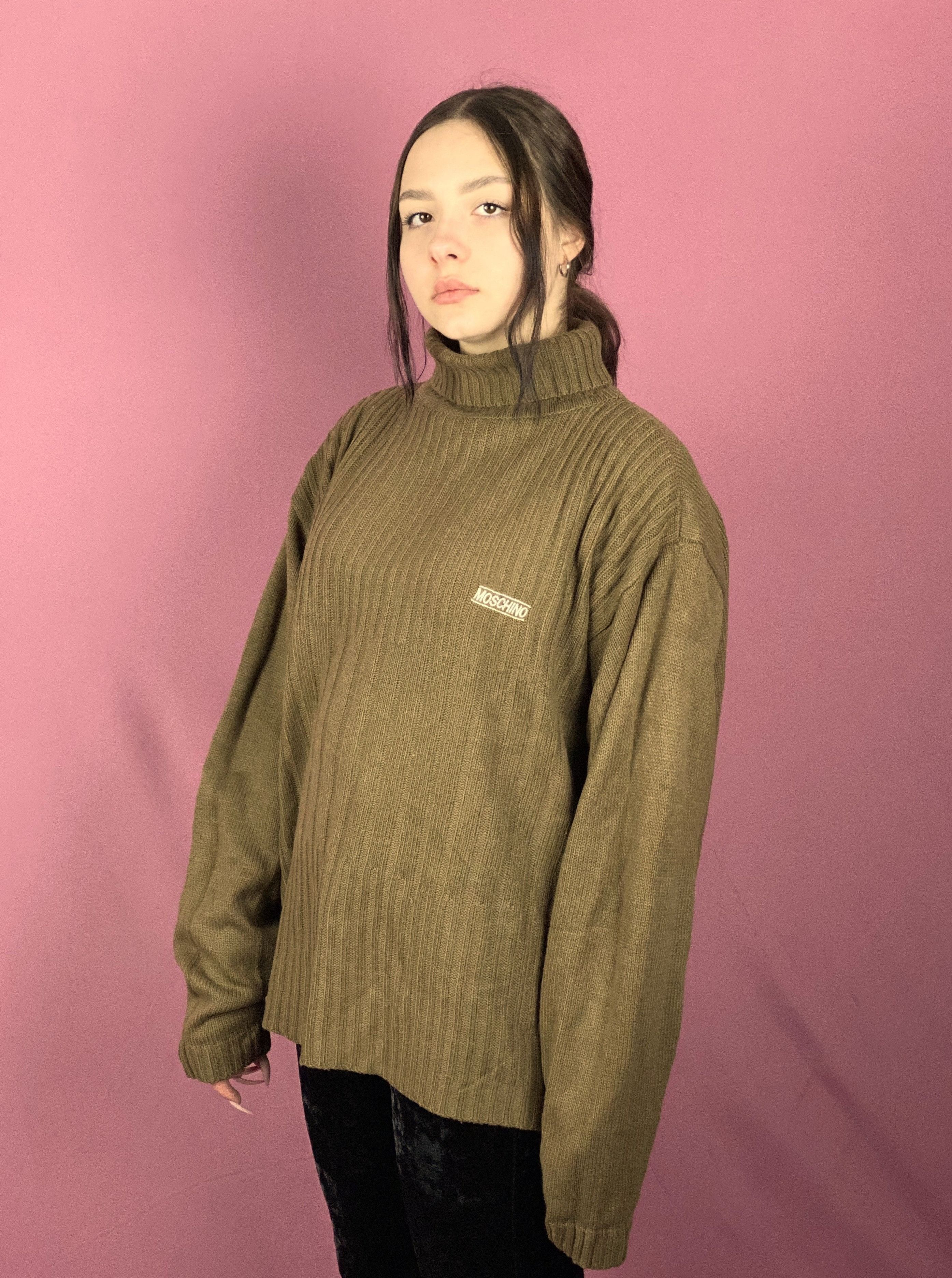 Moschino × Vintage 90s Moschino Jeans Vintage Women's Turtleneck Sweater - S Size S / US 4 / IT 40 - 3 Thumbnail