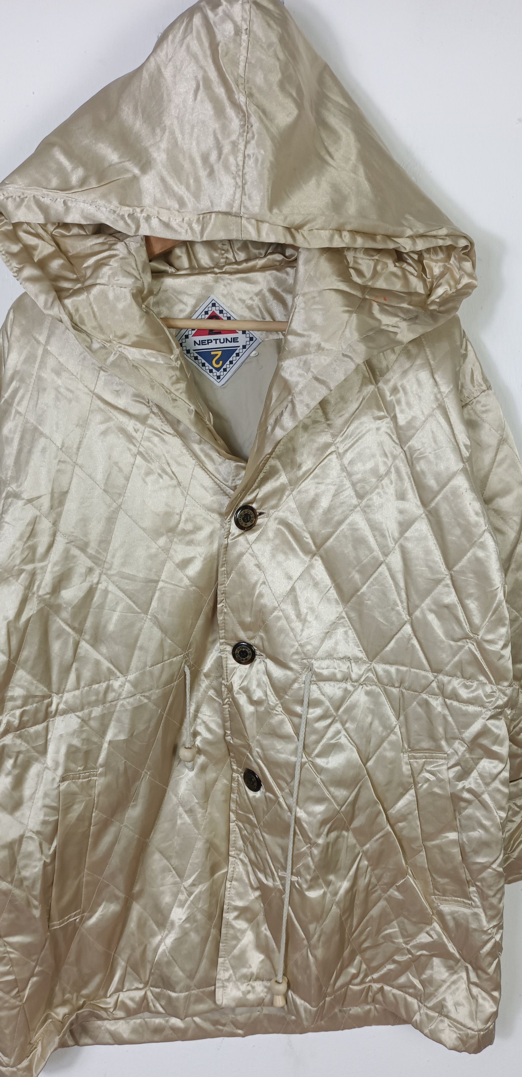 Japanese Brand × Vintage Neptune 2 South Wind Quilted Hoodie Jacket Size US XL / EU 56 / 4 - 3 Thumbnail