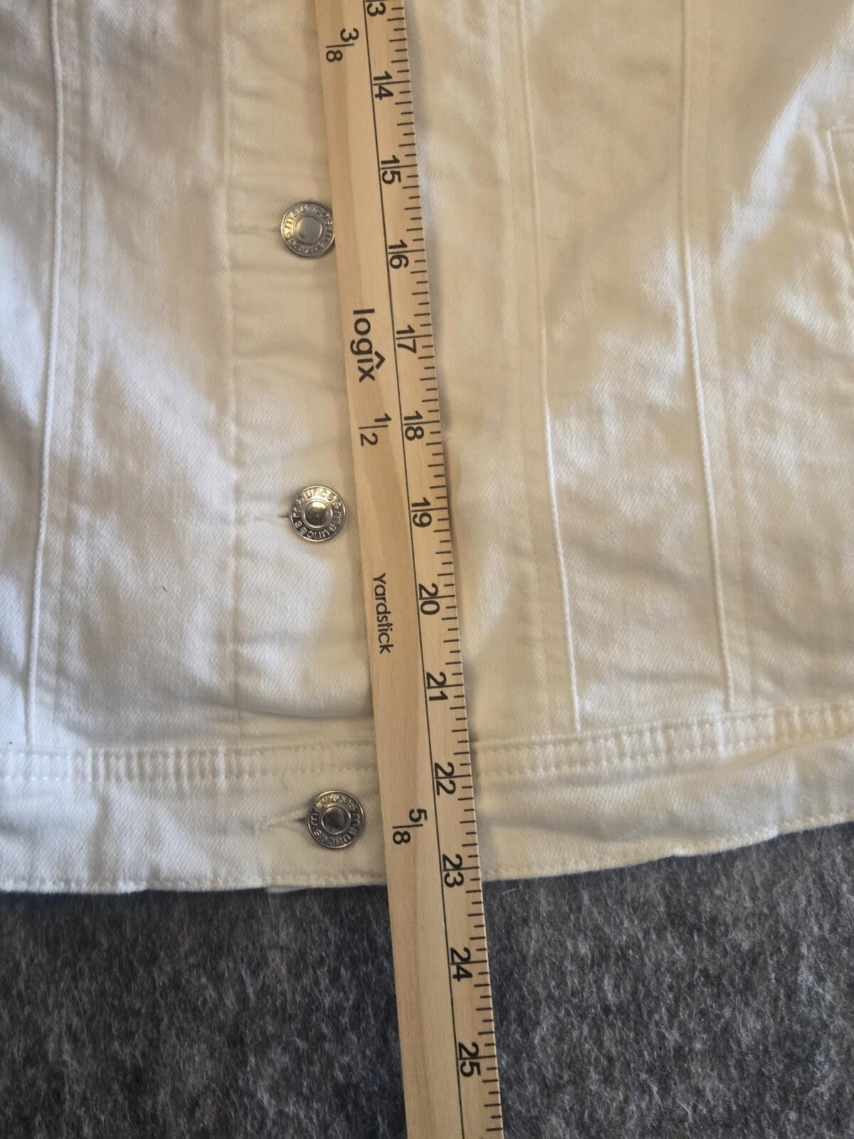 Other White Denim Jacket M Layer Streetwear Clean Girl Minimalist Size ONE SIZE - 5 Thumbnail