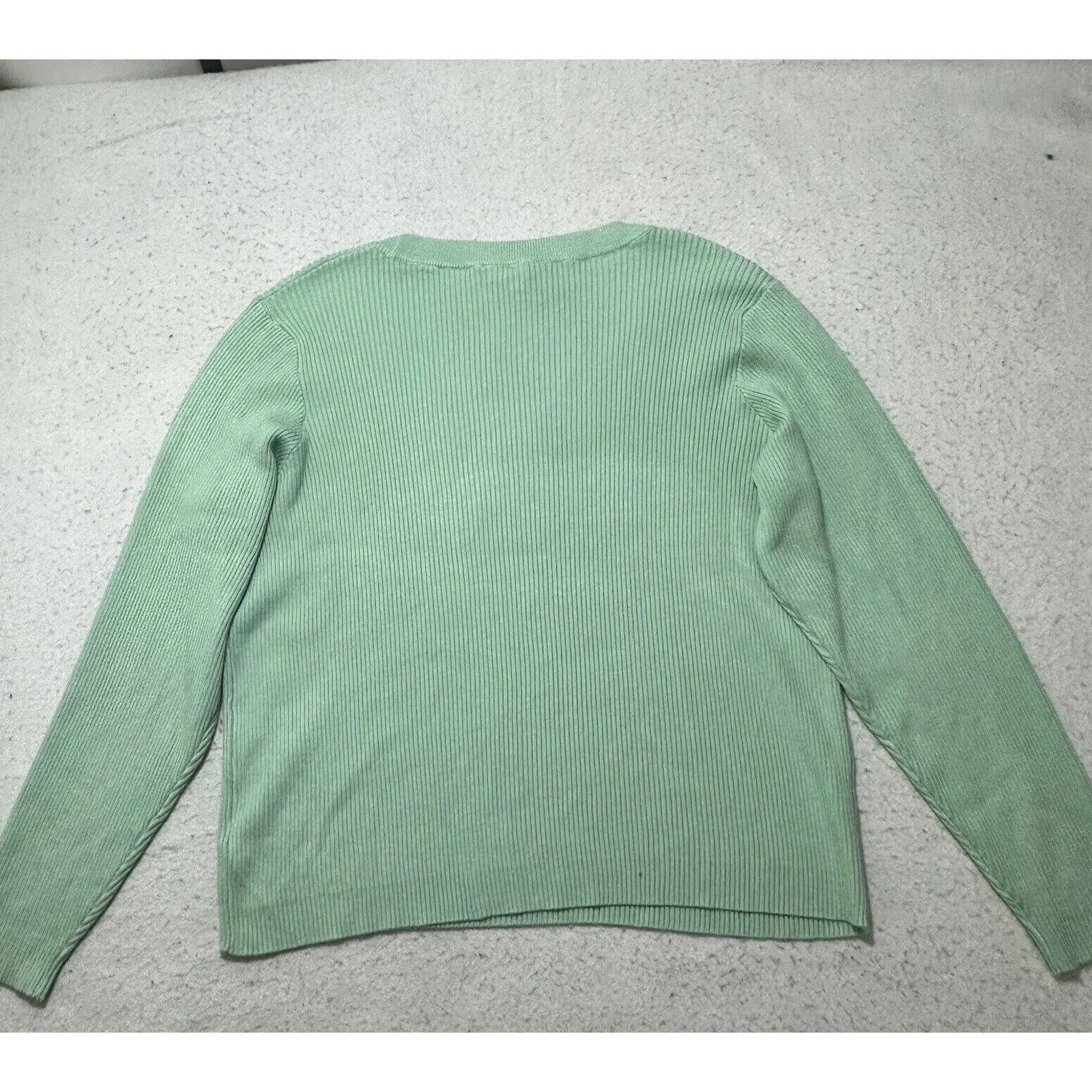 Other Ophelia Roe 1X Scoop Neck Ribbed Stretch Pullover Sweater Size XL / US 12-14 / IT 48-50 - 10 Thumbnail
