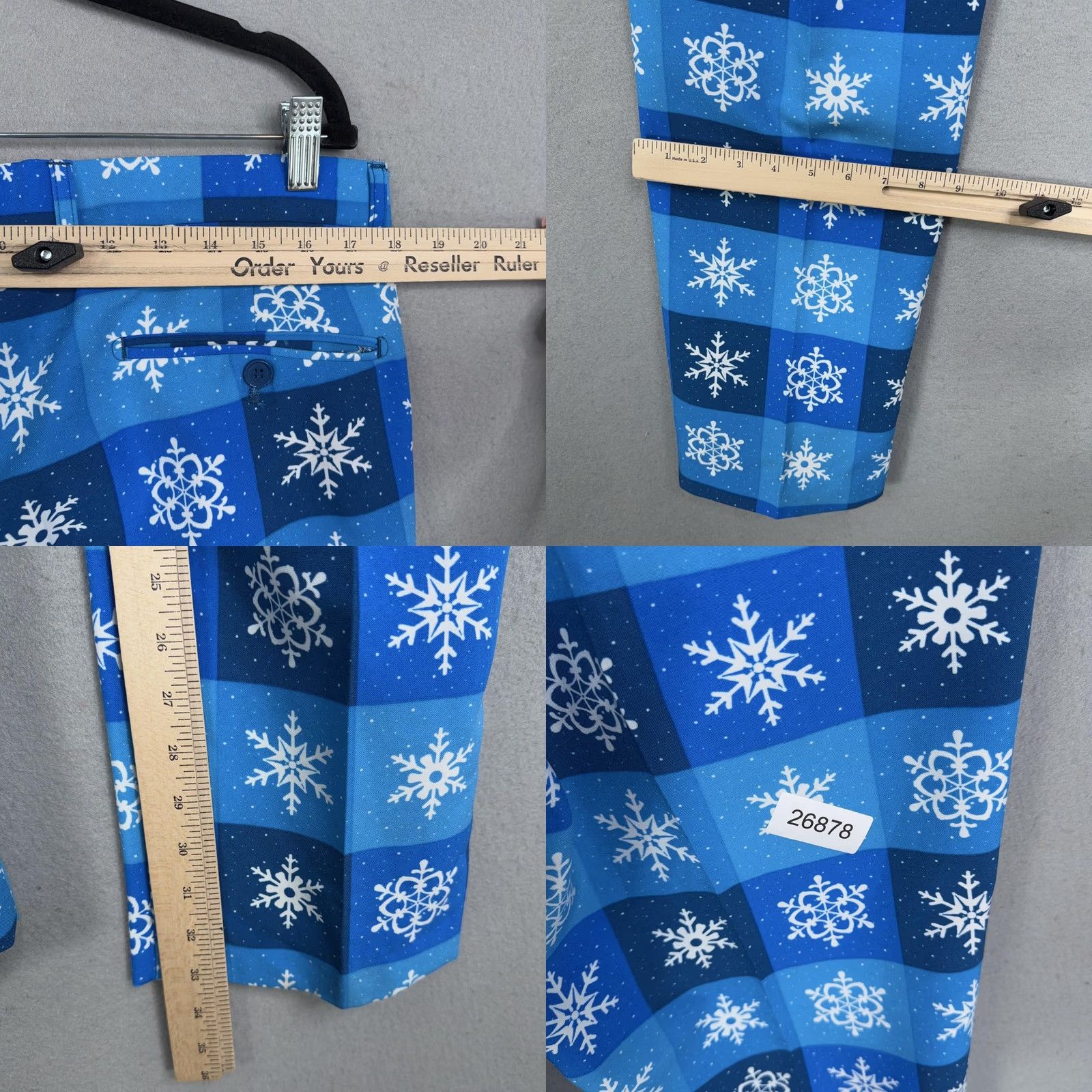 Vintage OppoSuits Suit 3 Piece Mens 44 Blue Snowflake Christmas Holiday Party Funny Shirt? Size 44R - 11 Thumbnail