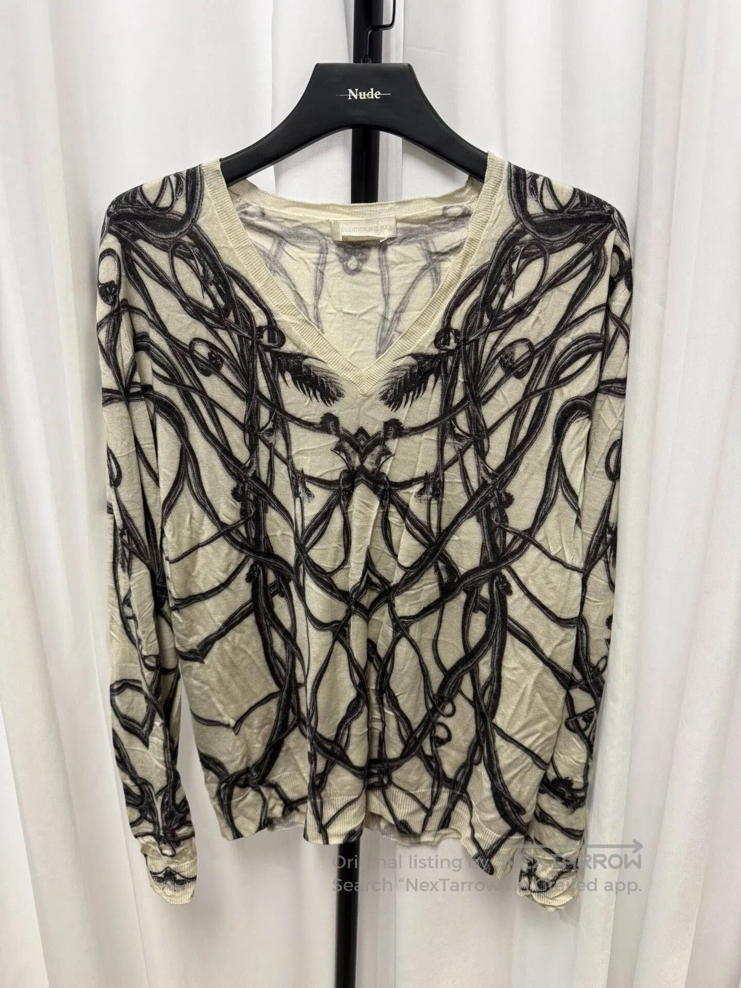 Alexander McQueen Alexander McQueen Thorns Pleated Vine Sweater. Size US L / EU 52-54 / 3 - 1 Thumbnail