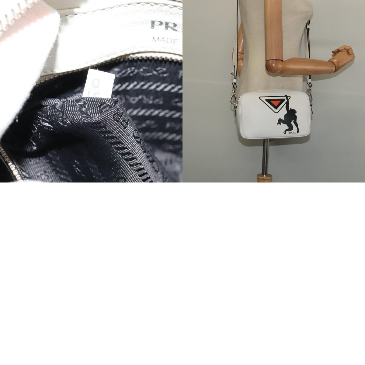 Prada PRADA Shoulder Bag Leather White Silver Size ONE SIZE - 13 Thumbnail
