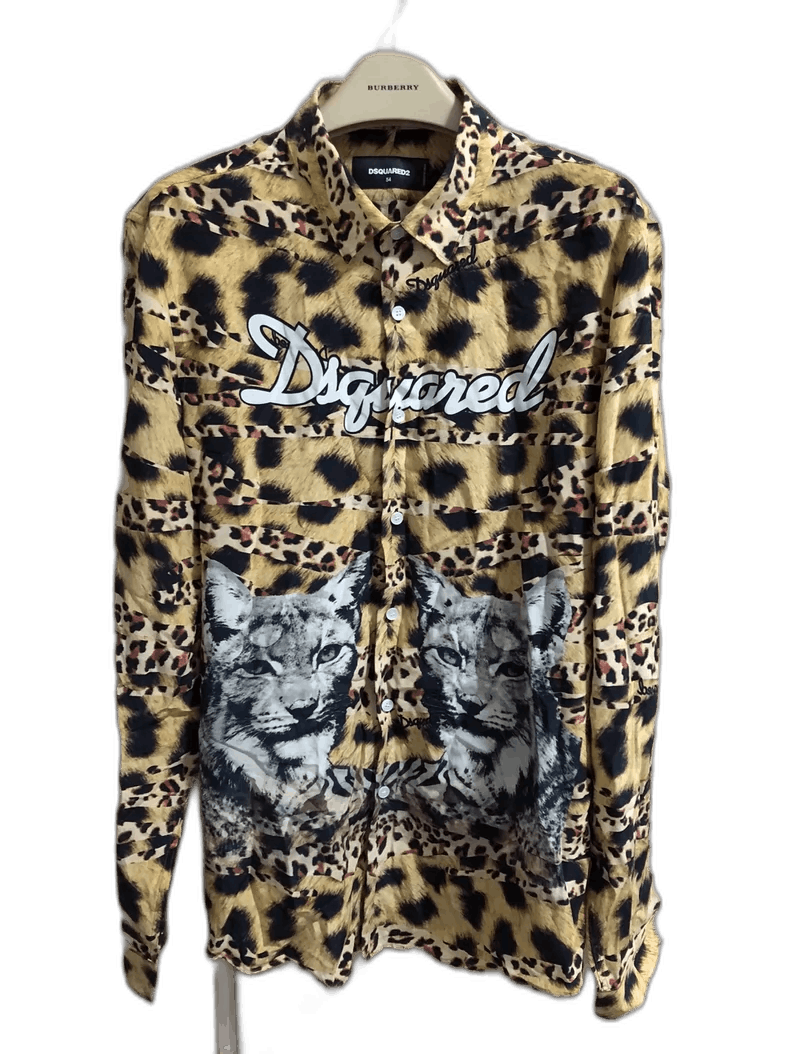 Dsquared2 DSQUARED2 Men's Leopard Print Shirt Size US M / EU 48-50 / 2 - 1 Thumbnail