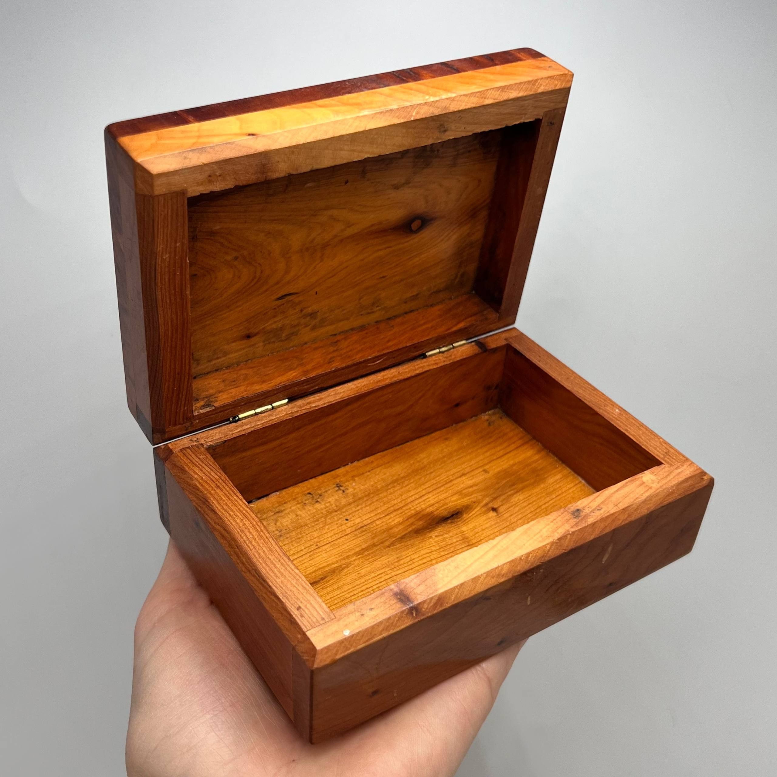 Vintage Vintage Soviet Wooden Box Karelian Birch Inlay Handmade Size ONE SIZE - 8 Thumbnail