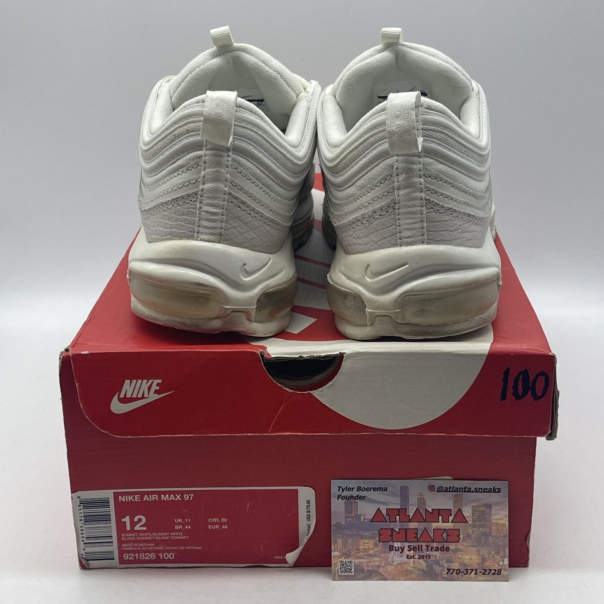 Nike Air max 97 summit white Size US 12 / EU 45 - 3 Thumbnail