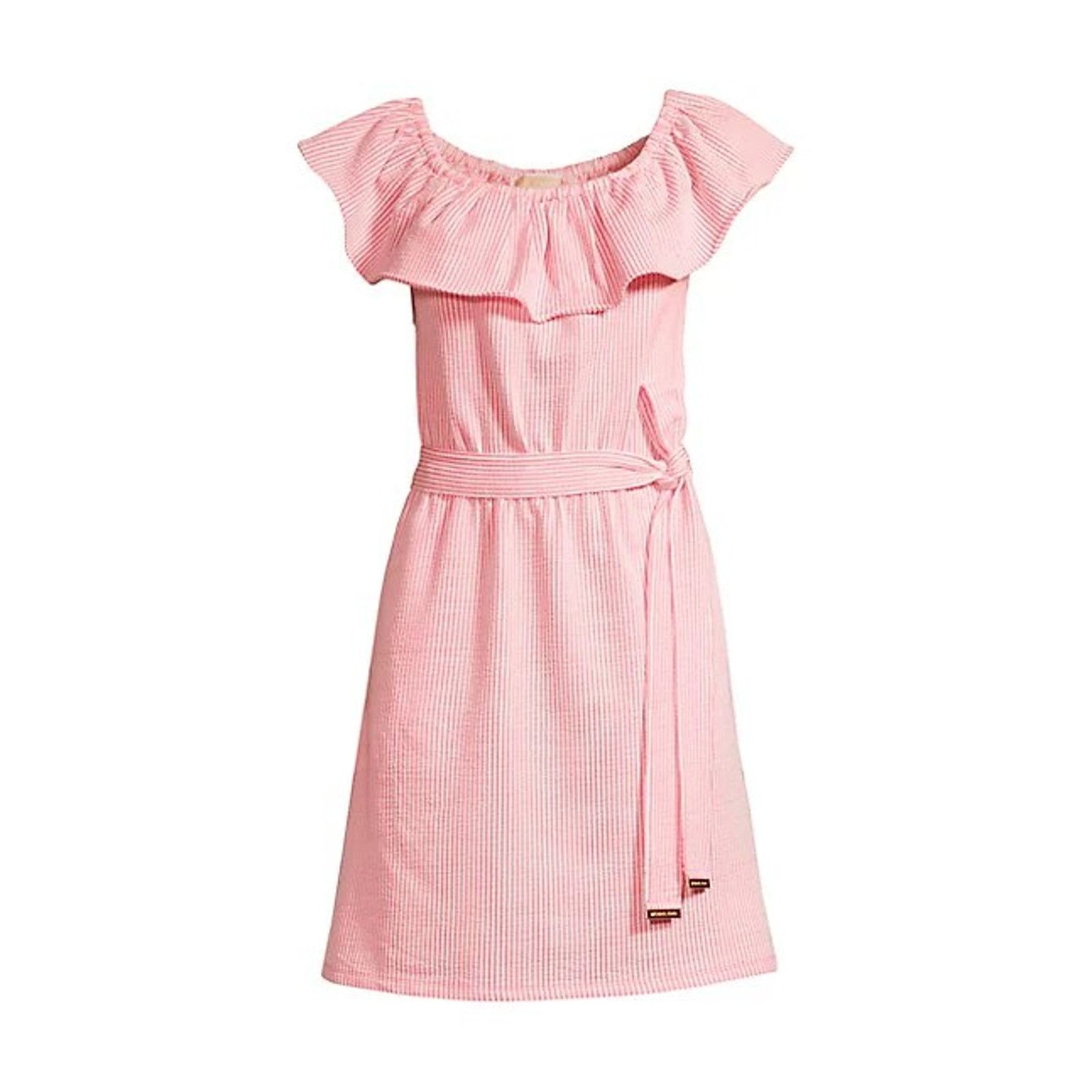 Michael Kors Michael Kors Women Seersucker Off-the-Shoulder Dress Size M Size M / US 6-8 / IT 42-44 - 1 Thumbnail