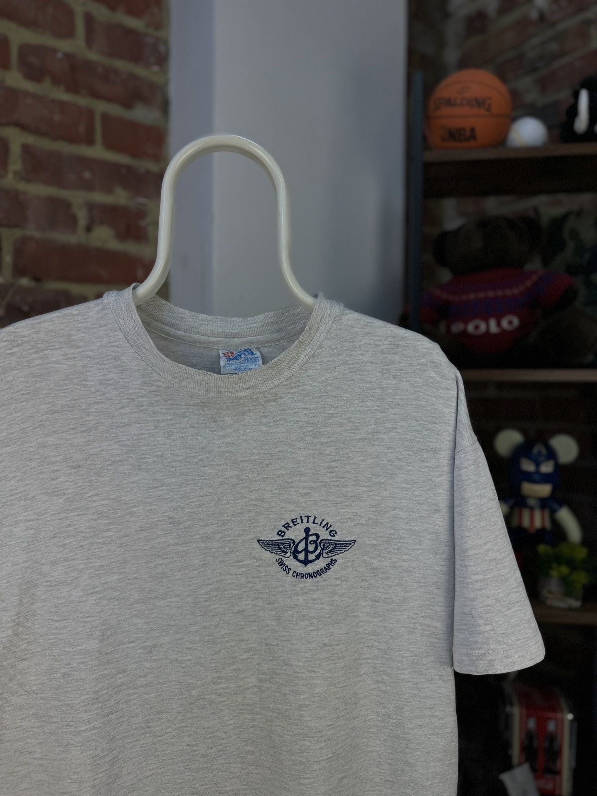 Breitling × Hanes × Vintage Breitling Swiss Chronographs Vintage Hanes T-Shirt Size US L / EU 52-54 / 3 - 3 Thumbnail
