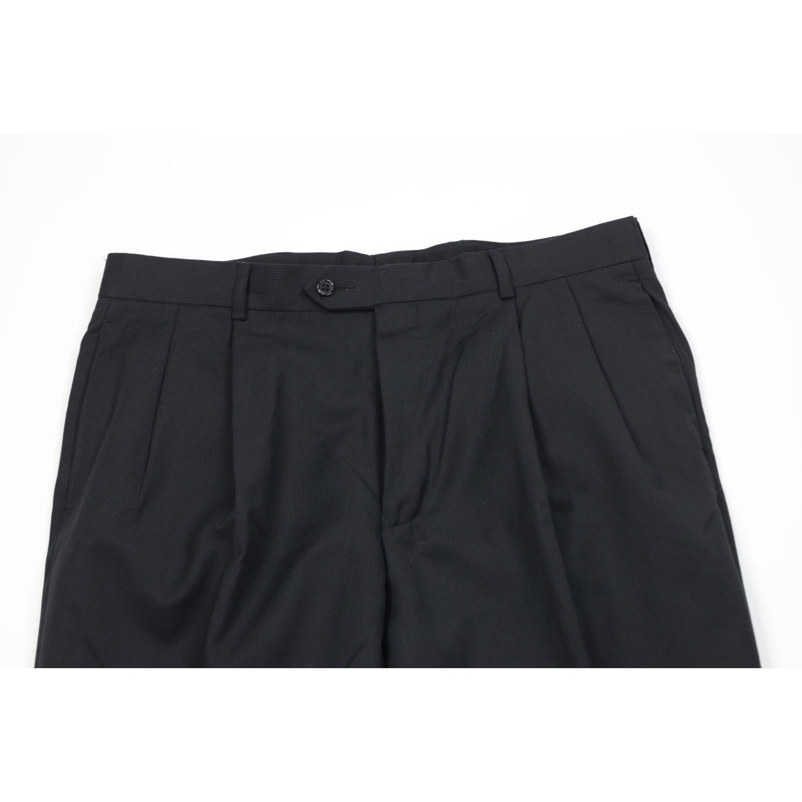 Jos. A. Bank Jos A Bank Signature2 Piece Wool Striped Suit Black Size 40R - 11 Thumbnail