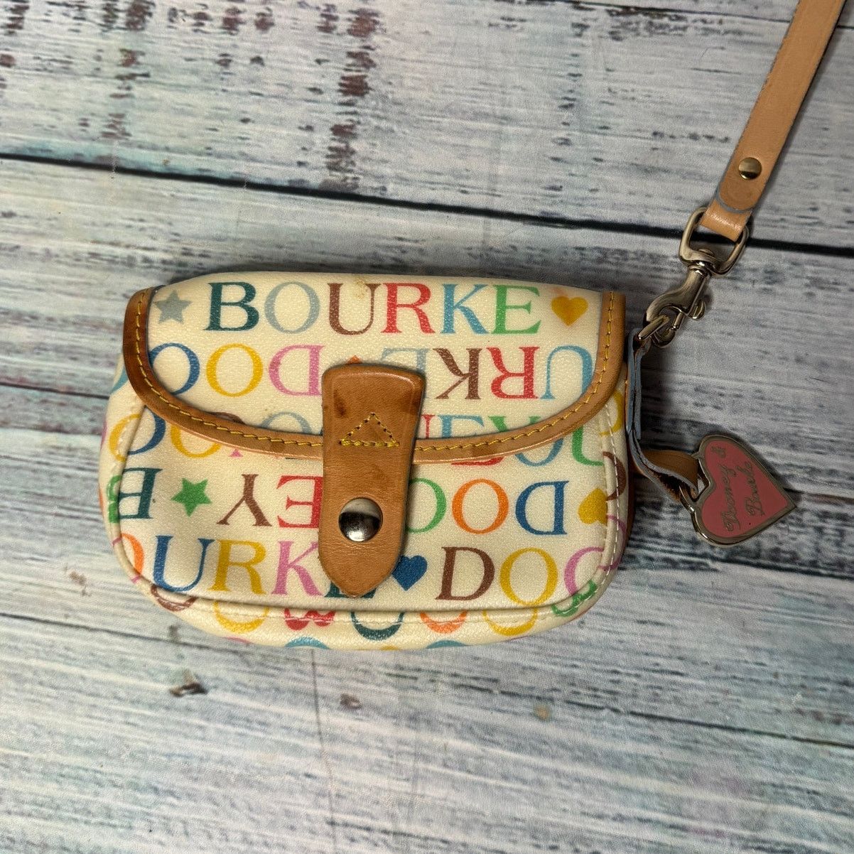 Dooney & Bourke Dooney & Bourke Rainbow Logo Wristlet Bag Vintage Monogram Size ONE SIZE - 1 Thumbnail