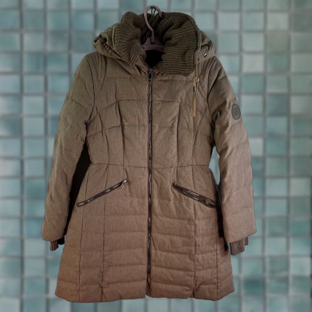 Vintage SO Wool Parka Jacket Womens Size S Brown Insulated Full Zip 90s Classic Size S / US 4 / IT 40 - 1 Thumbnail
