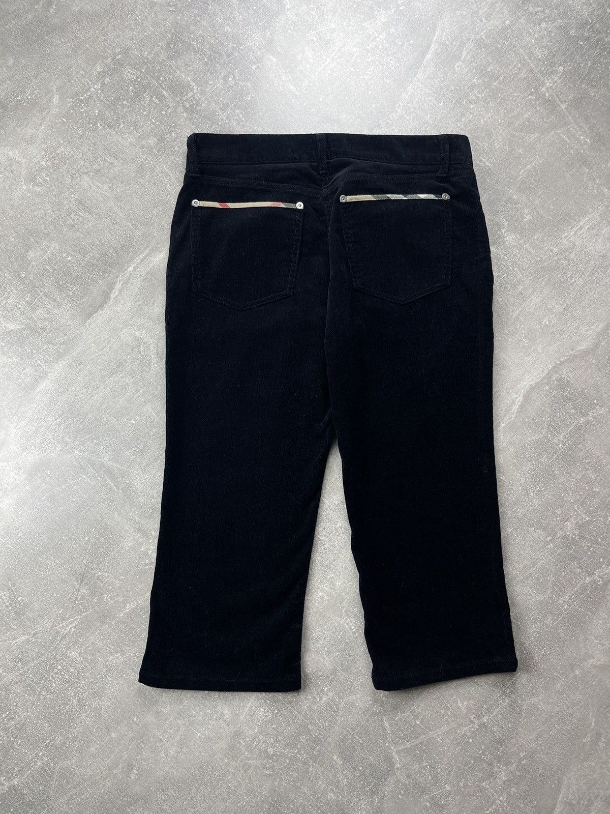 Burberry Burberry London Black Corduroy Cropped Pants Size 40" / US 18 - 2 Thumbnail