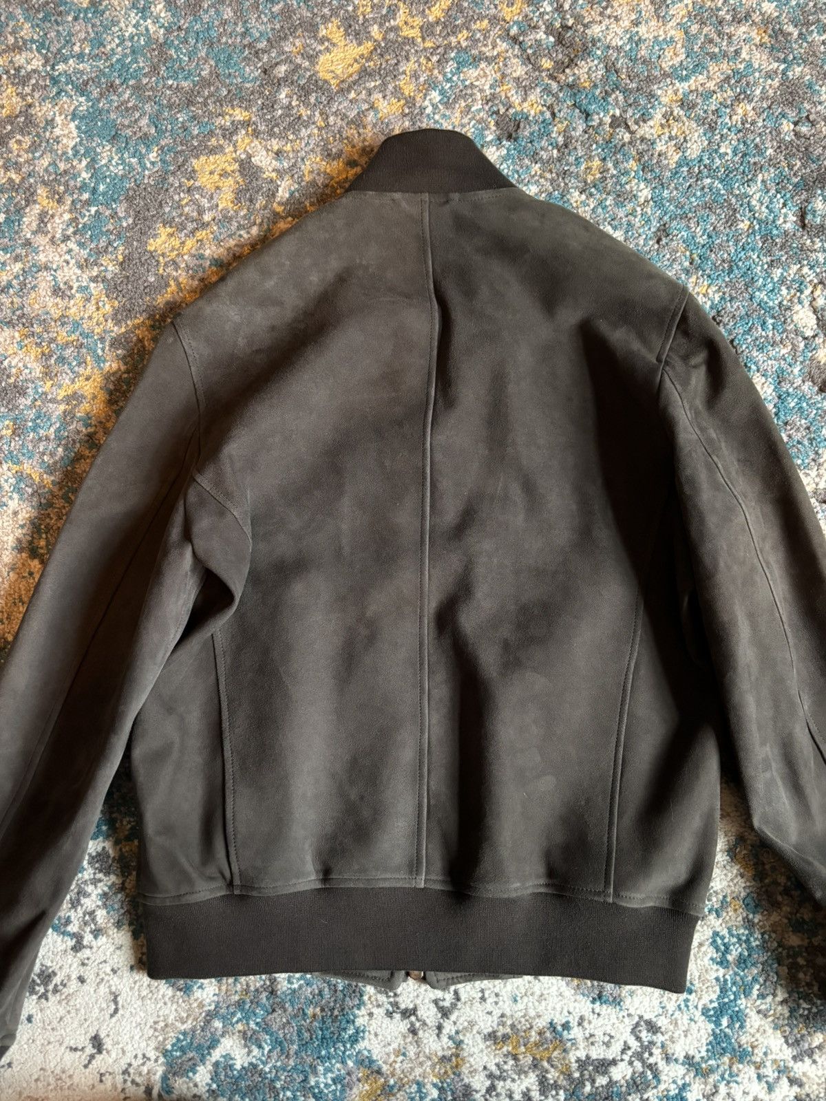 President's PRESIDENT'S Nappa Suede Bomber Jacket in Charcoal Size US L / EU 52-54 / 3 - 3 Thumbnail