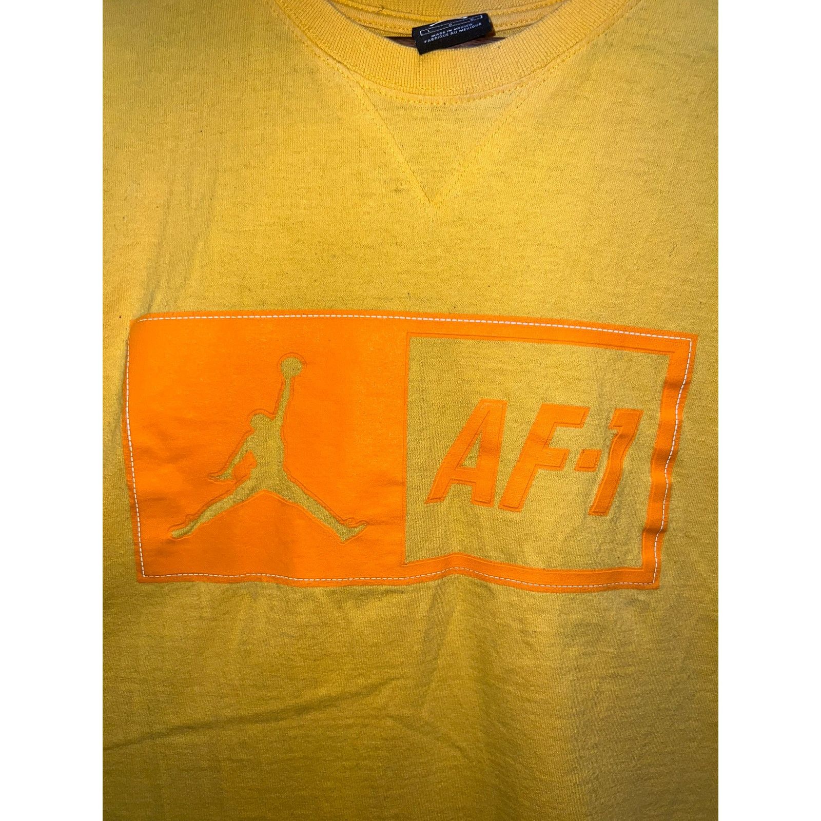 Jordan Brand Nike Air Jordan Shirt AF1 Air Fusion 1 Promo Yellow Tee L Size US L / EU 52-54 / 3 - 2 Thumbnail