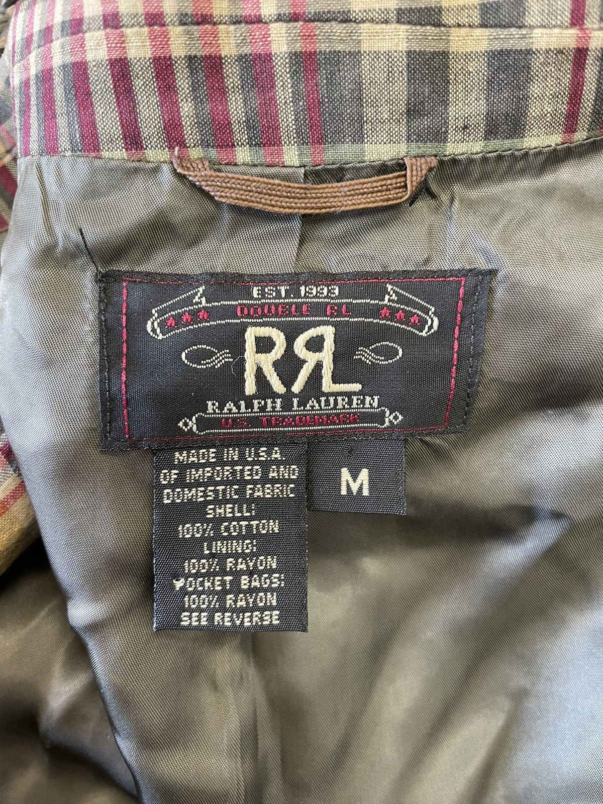 RRL Ralph Lauren × Vintage Cotton Madras Plaid Sport Coat Size 44R - 5 Thumbnail