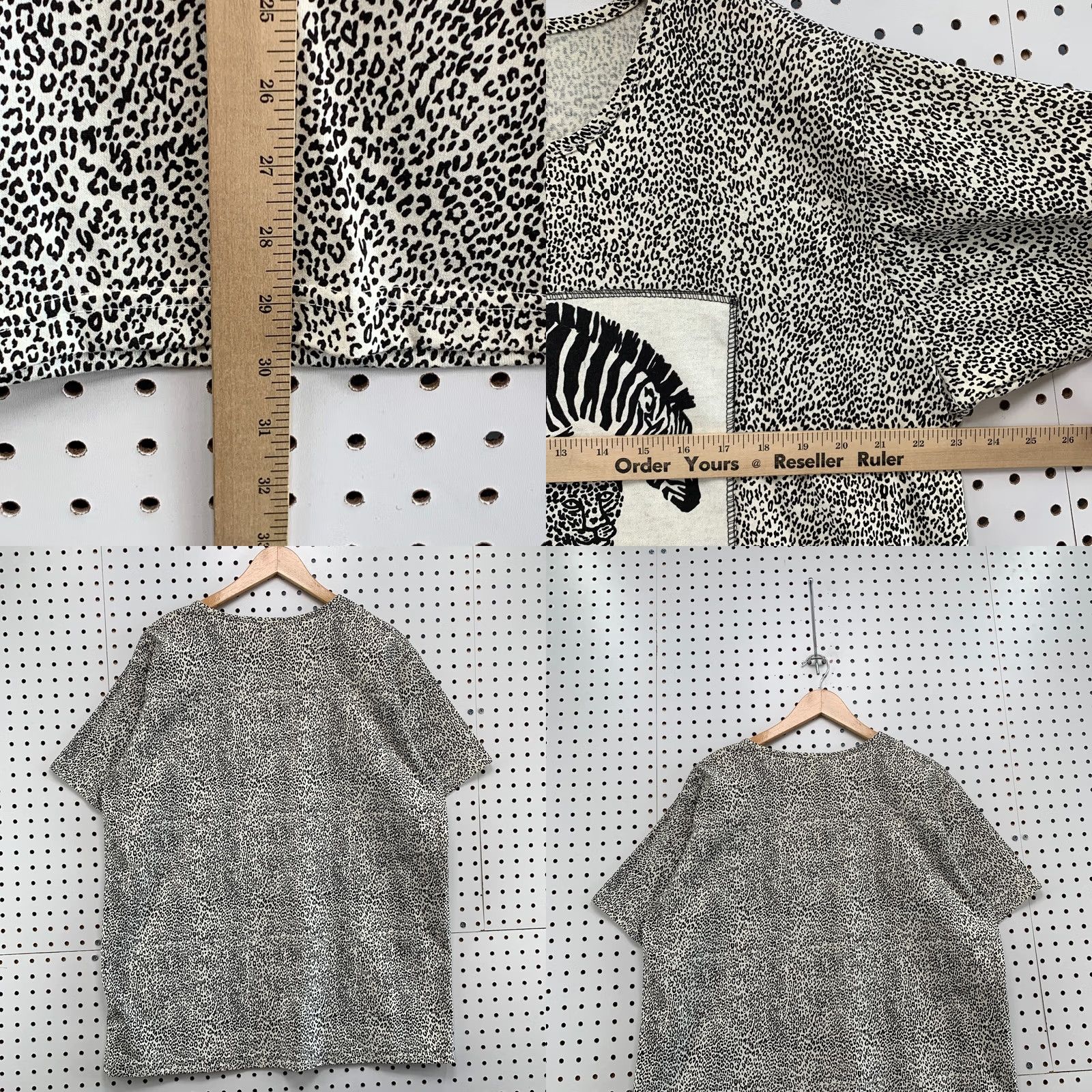 Vintage VINTAGE Zebra Shirt Large Black White Leopard Graphic AOP Men NEW NWT 23x30 Size US L / EU 52-54 / 3 - 9 Thumbnail