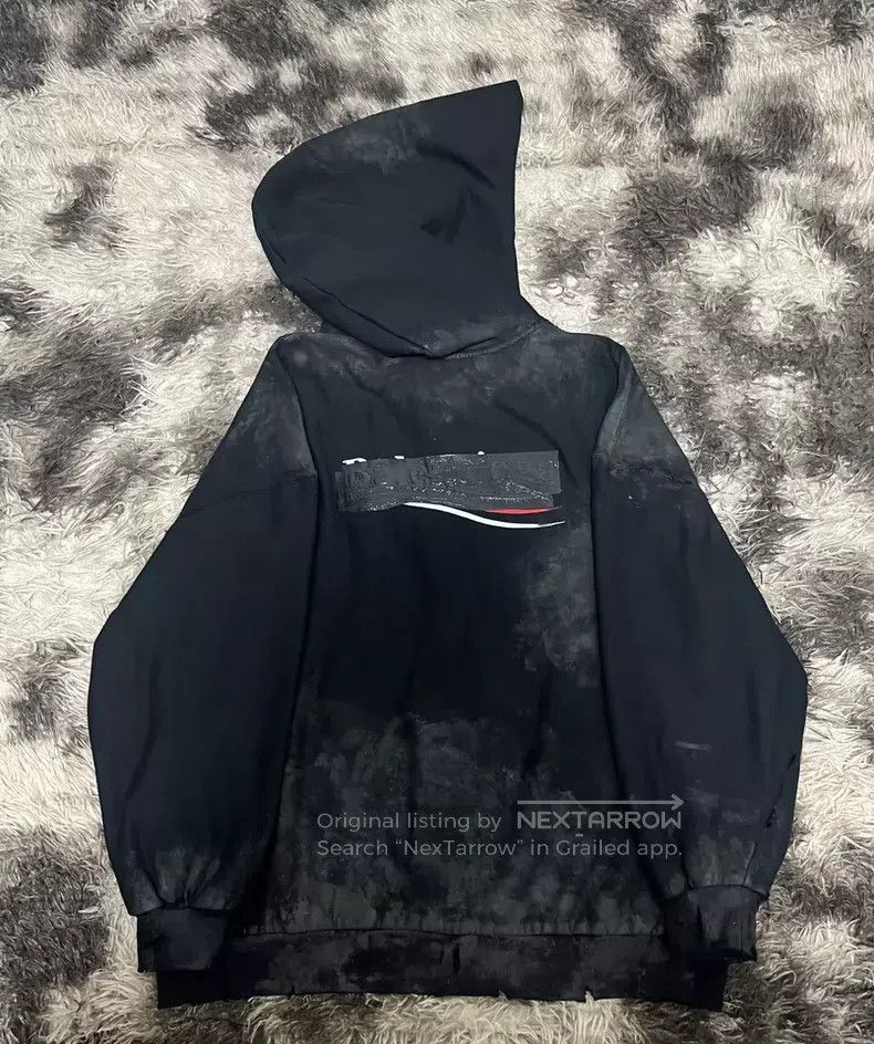 Balenciaga Balenciaga Mud-dye tape Coke blocked zipper hooded sweater Size US M / EU 48-50 / 2 - 2 Thumbnail