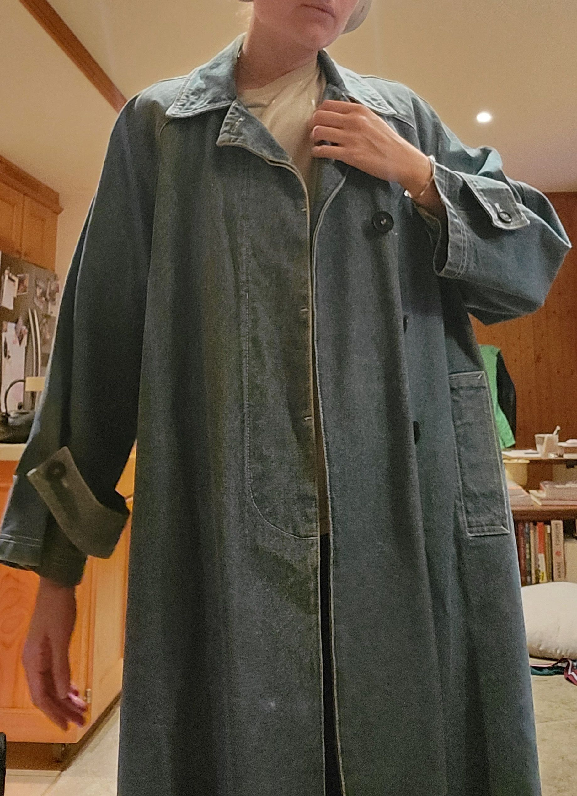Calvin Klein Calvin Klein Vintage Oversized Denim Coat – One Size Size US L / EU 52-54 / 3 - 6 Thumbnail