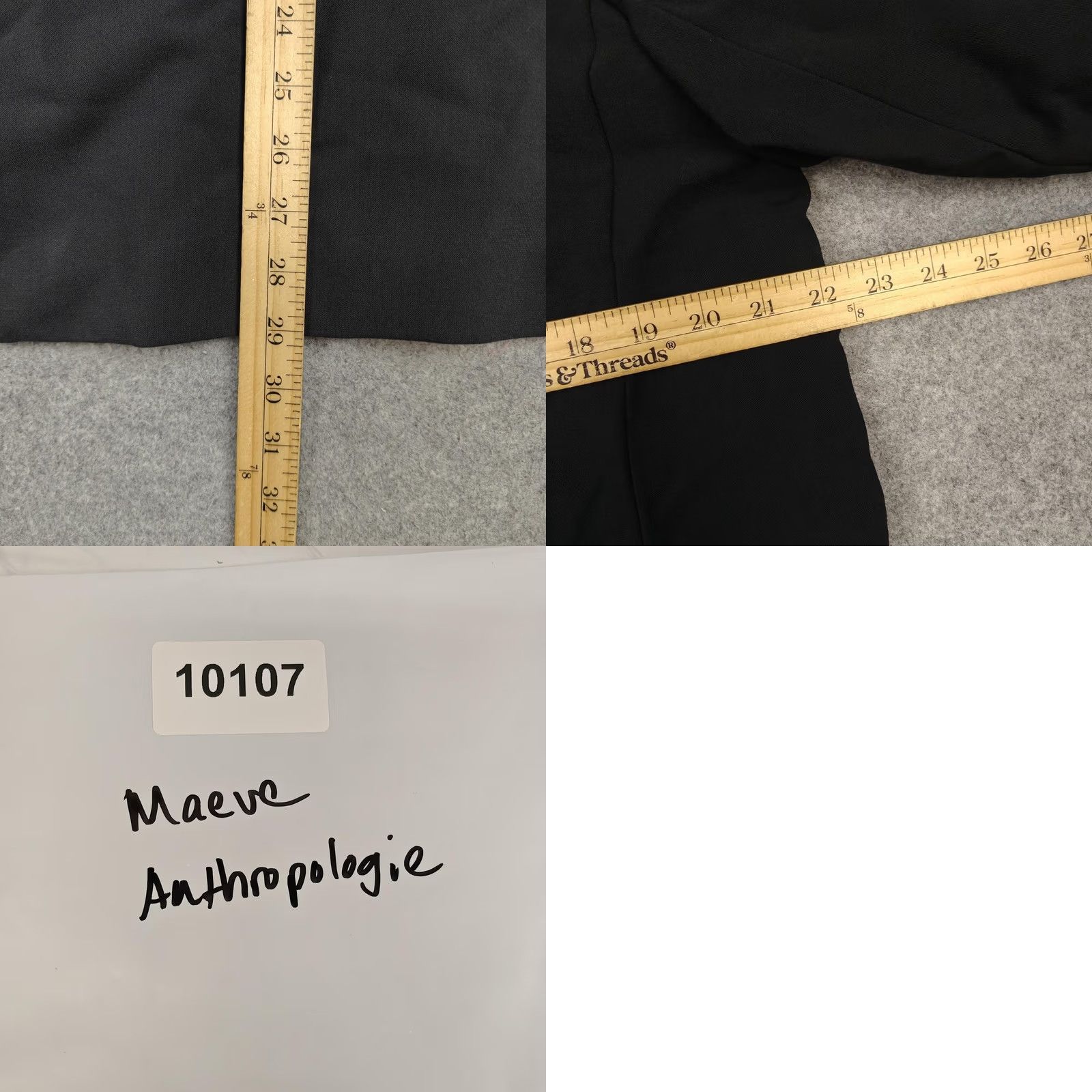 Vintage Maeve Blazer Black Womens 12 Stretch Four Button Lined Jacket Office Workwear Size XL / US 12-14 / IT 48-50 - 8 Thumbnail