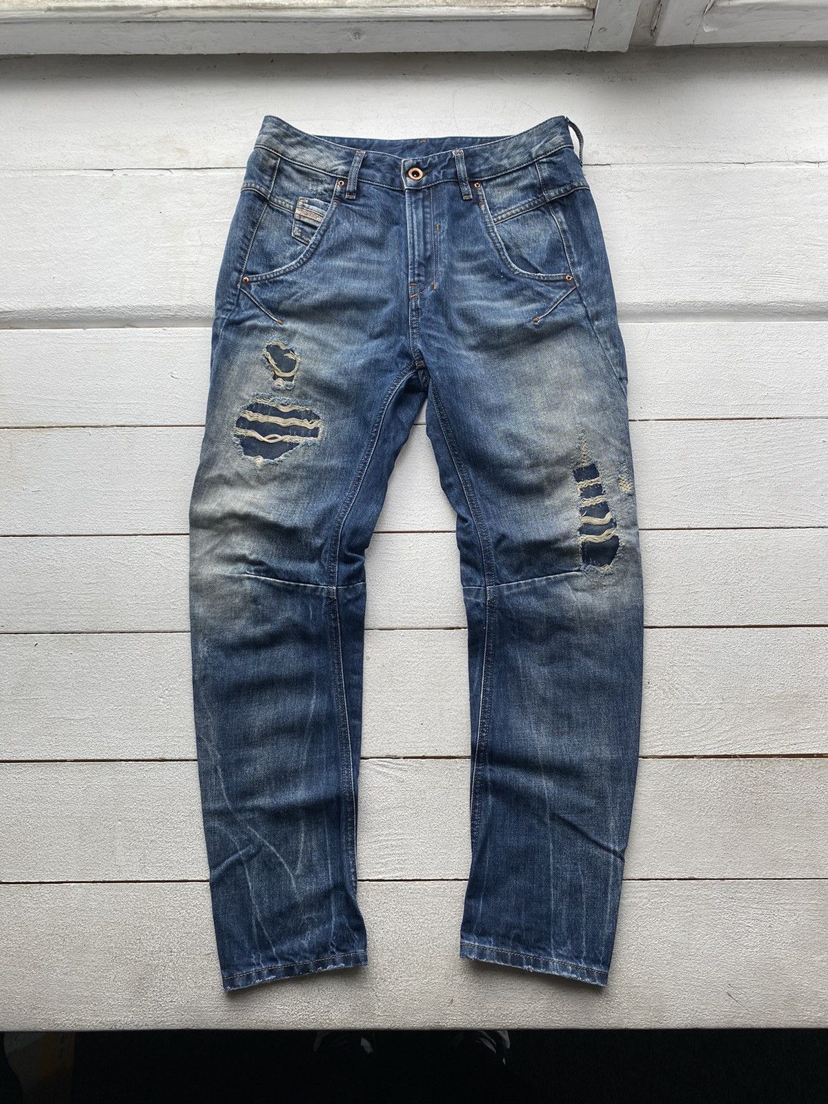 Diesel × Vintage 🔥Distressed Diesel Punk Opium Gothic Japanese Jeans Y2k Size US 29 - 1 Thumbnail