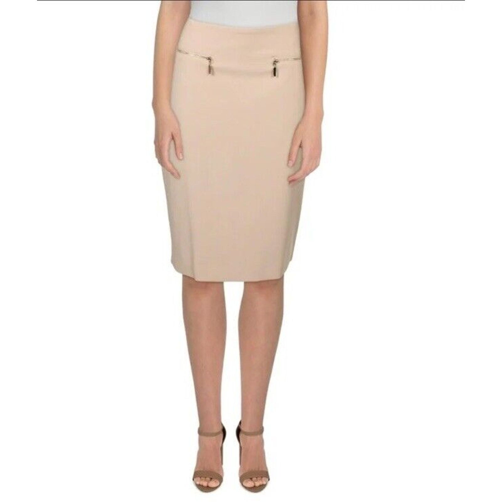Tommy Hilfiger Tommy Hilfiger Pencil Skirt Khaki Knee Length Size 8 NWT Size 30" / US 8 / IT 44 - 1 Thumbnail