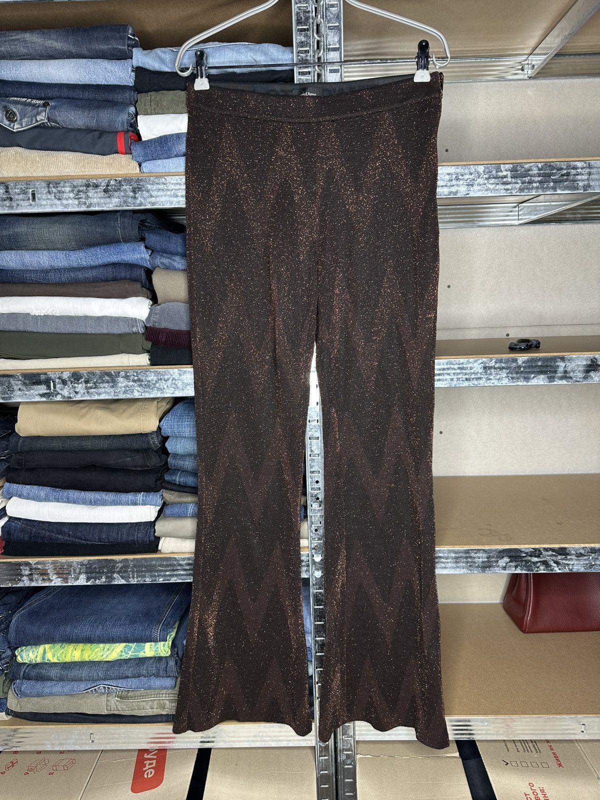 Other Ottod’Ame Metallic Knit Bootcut Flared Pants IT 42 Size 28" / US 6 / IT 42 - 1 Thumbnail
