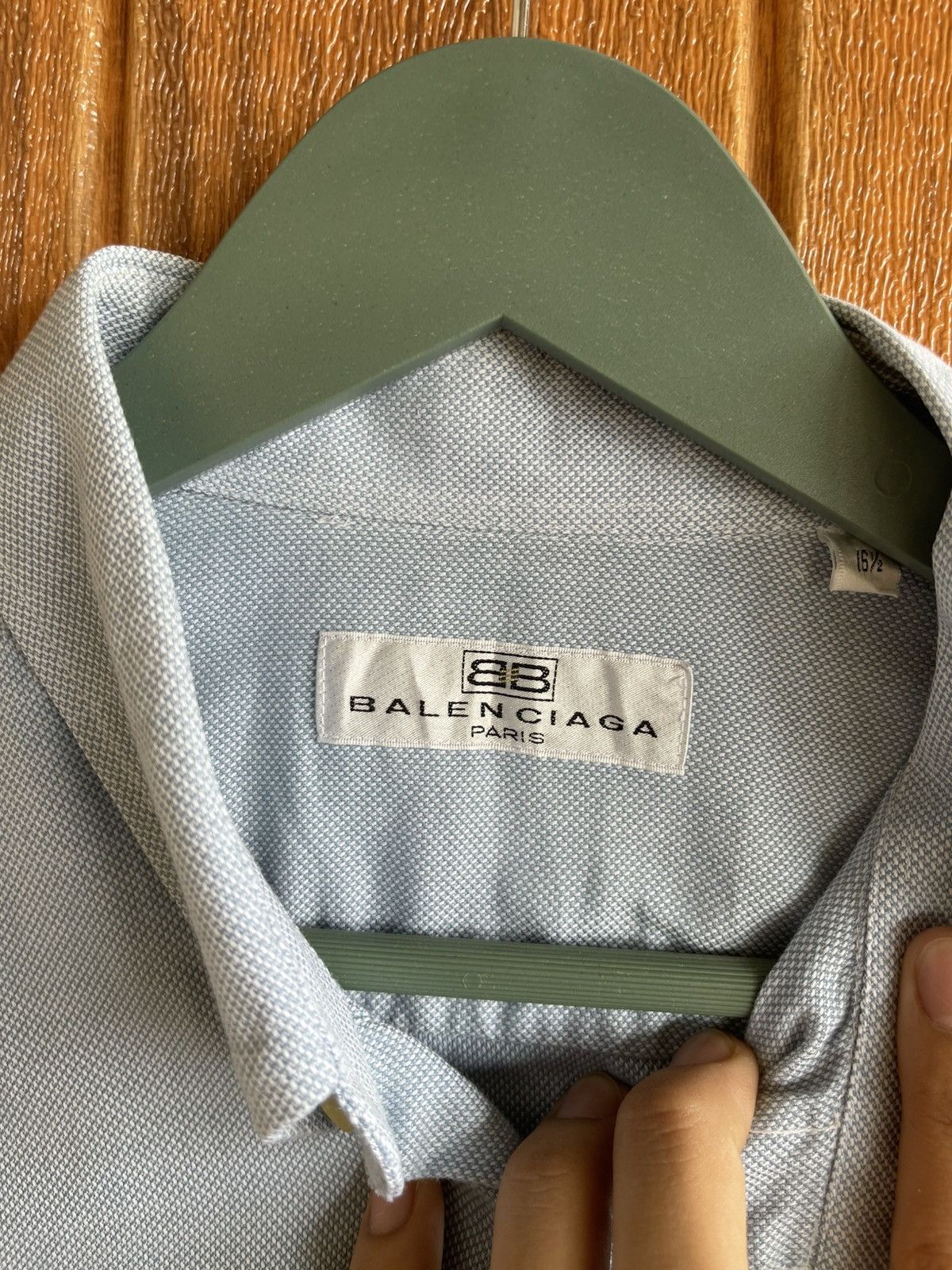 Balenciaga Vintage 90s🔥BALENCIAGA🔥Shirt Pocket Button Up Size US XL / EU 56 / 4 - 5 Thumbnail