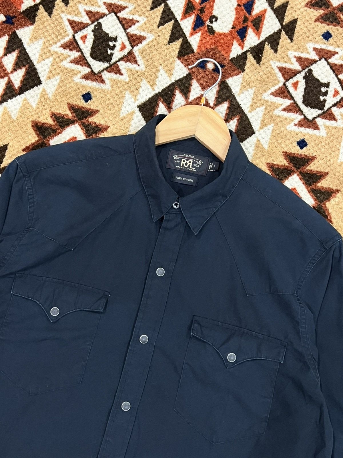 RRL Ralph Lauren RRL Double RL Western Shirt Snap on Button Ralph Lauren Size US L / EU 52-54 / 3 - 2 Thumbnail