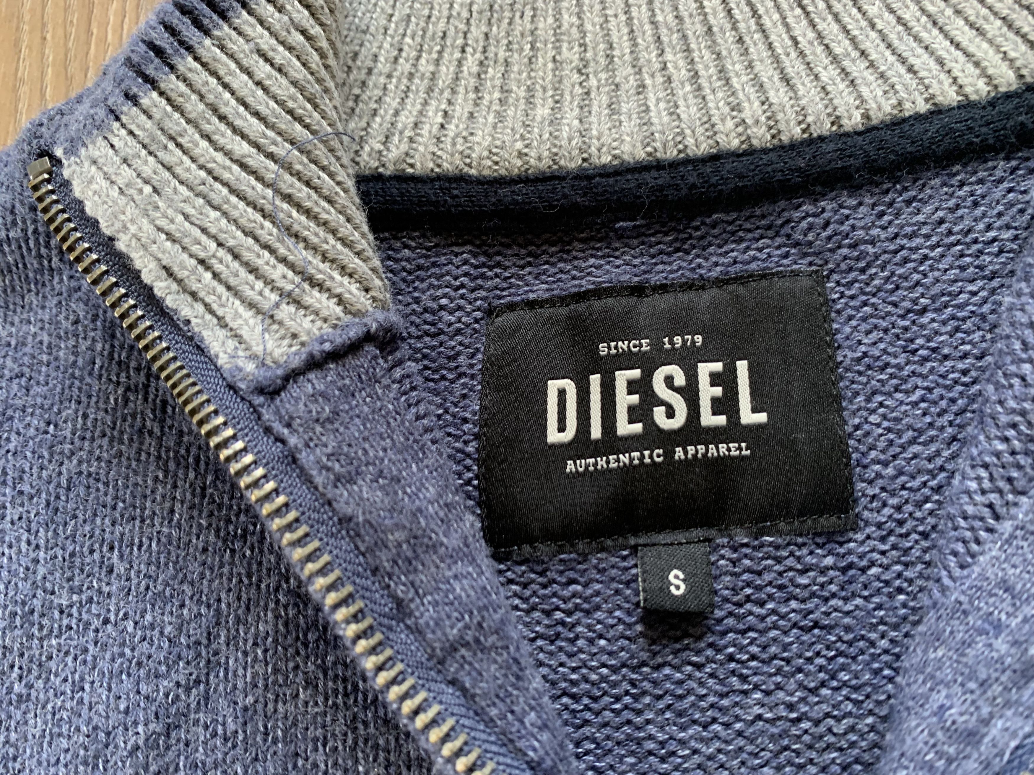 Diesel Diesel Blue Zip Knited Sweater Size US S / EU 44-46 / 1 - 6 Thumbnail