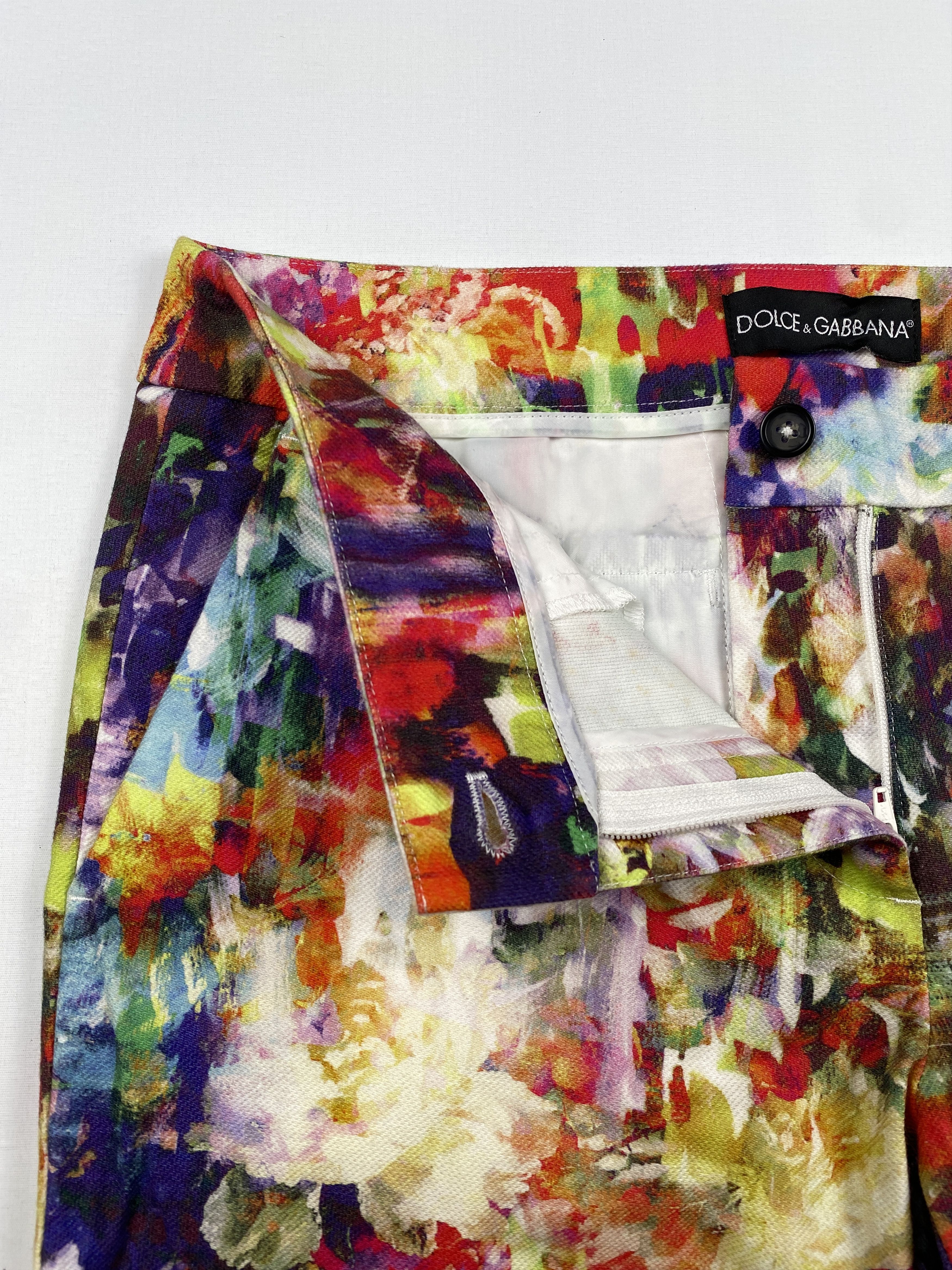 Dolce & Gabbana Multicolor Paint Splatter Print Jeans Size 30" / US 8 / IT 44 - 6 Thumbnail