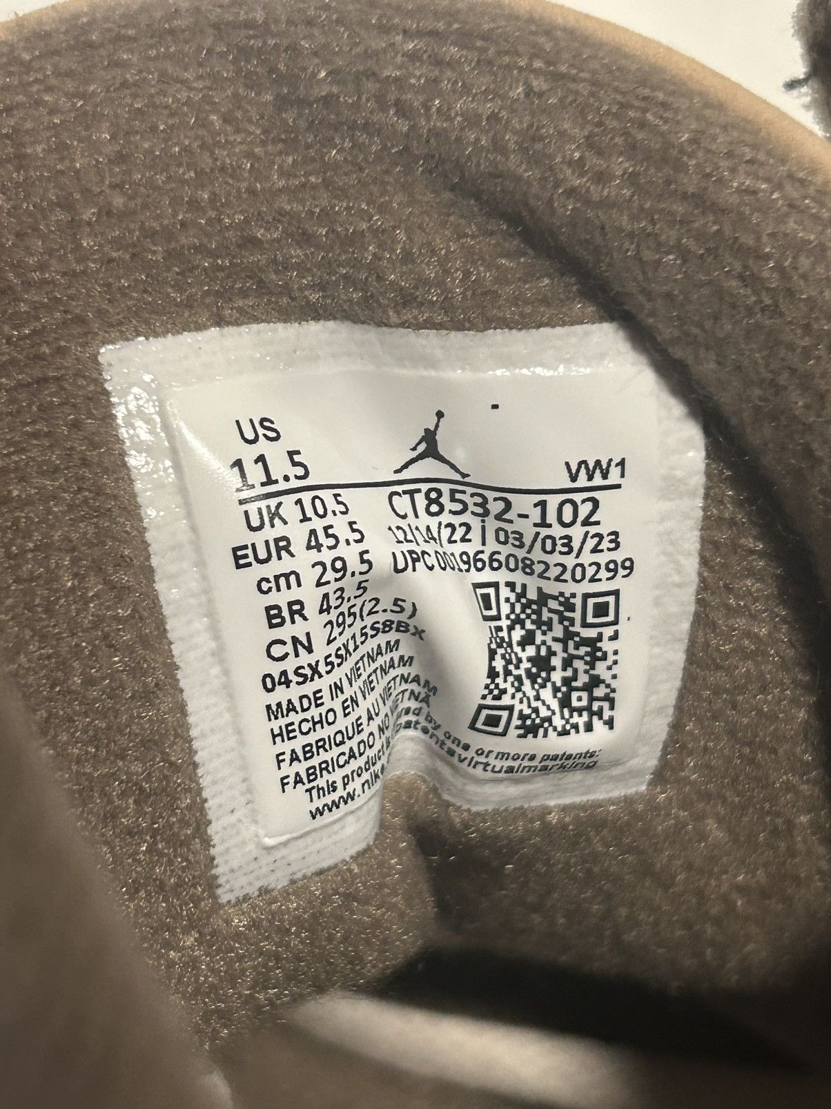 Jordan Brand Jordan 3 Retro Palomino Size US 11.5 / EU 44-45 - 13 Thumbnail