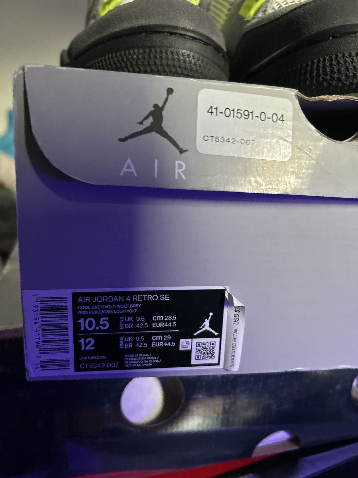 Jordan Brand Air Jordan 4 neon 95 Size US 10.5 / EU 43-44 - 10 Thumbnail