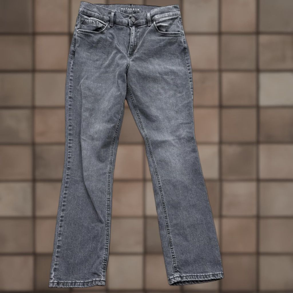Mott & Bow Mott & Bow Jeans Mens 29x30 Gray Wash Slim Straight Stretch Denim Honduras Size US 29 - 1 Thumbnail