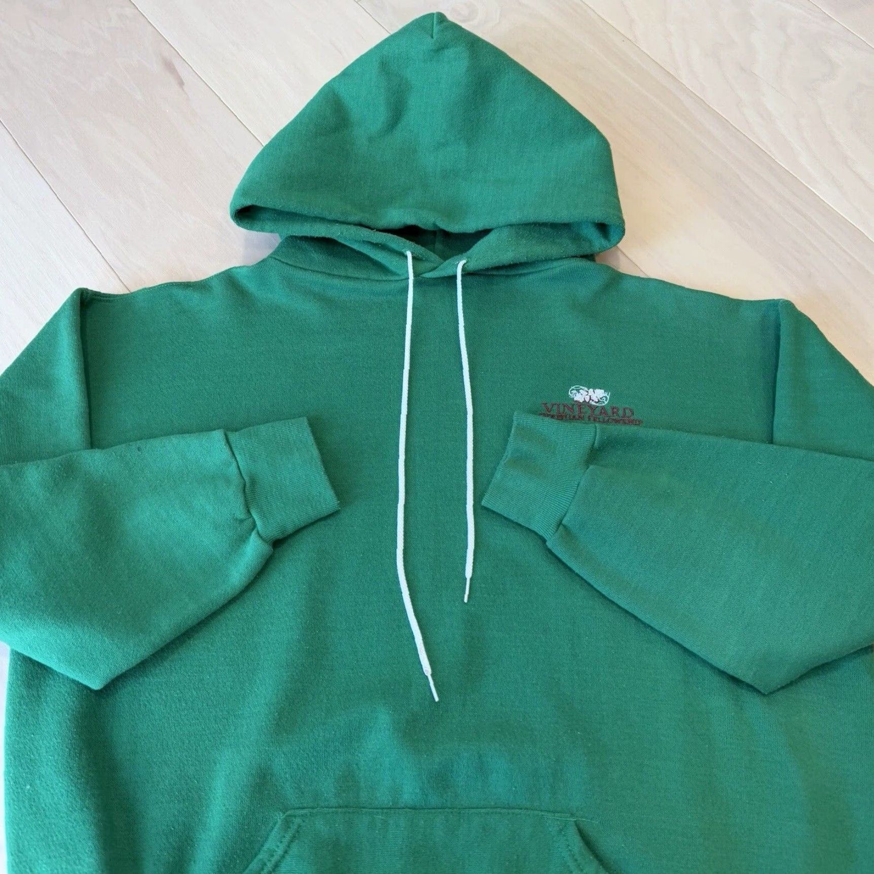 Vintage VINTAGE Russell Athletic Hoodie XL Green Pullover Crew Neck Hooded Logo USA 70s Football Basketball Mens Size US XL / EU 56 / 4 - 4 Thumbnail