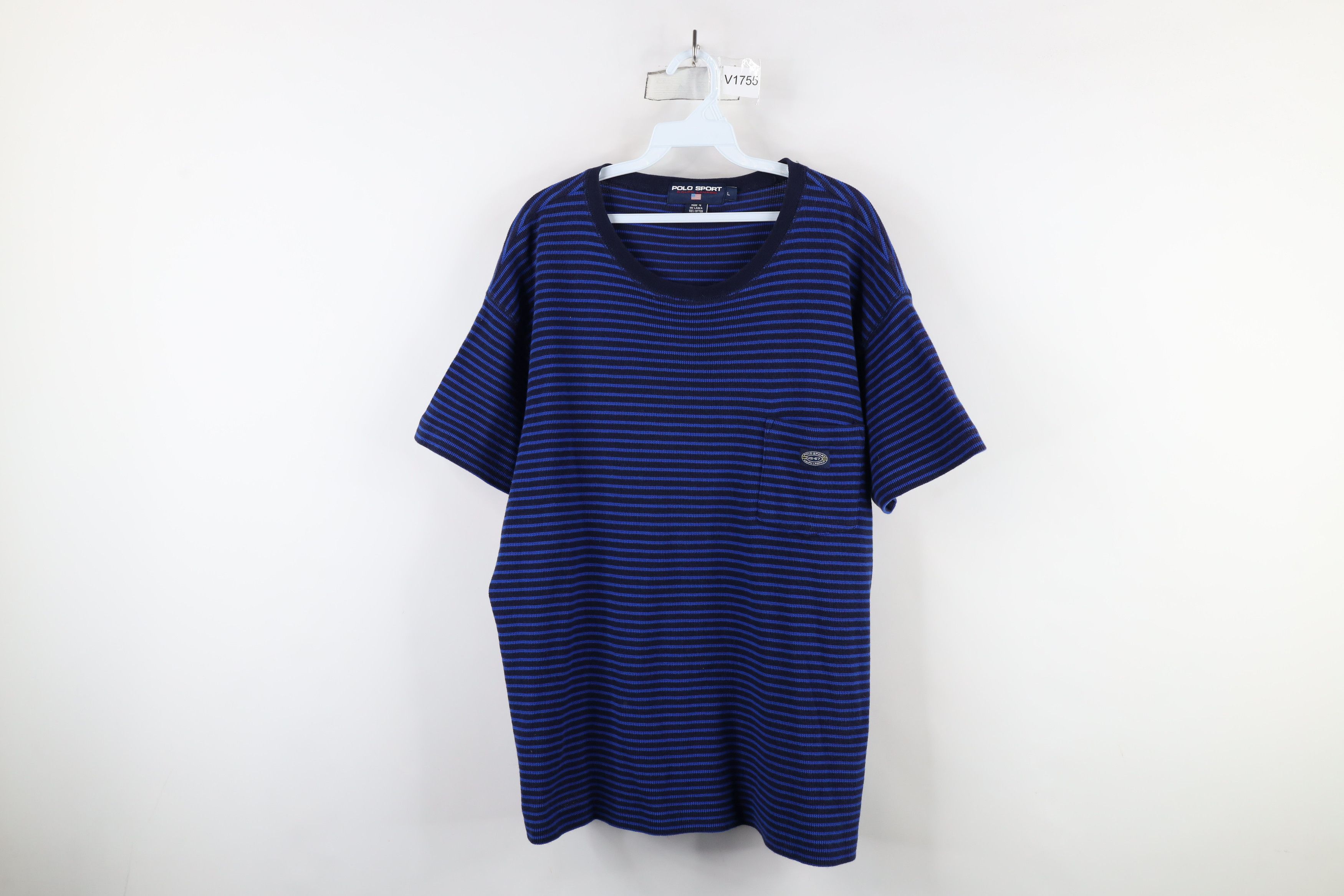 Ralph Lauren × Vintage Vintage 90s Polo Sport Ralph Lauren Waffle Knit T-Shirt Size US L / EU 52-54 / 3 - 1 Thumbnail