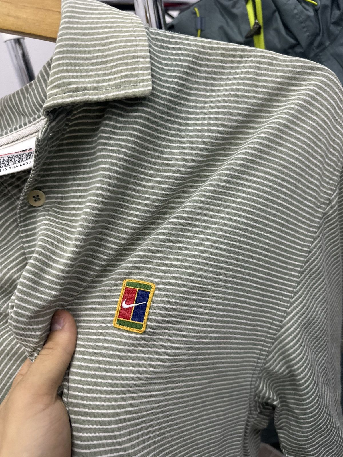 Nike Nike Stripped Court Tennis Polo Vintage 90s Size US L / EU 52-54 / 3 - 5 Thumbnail