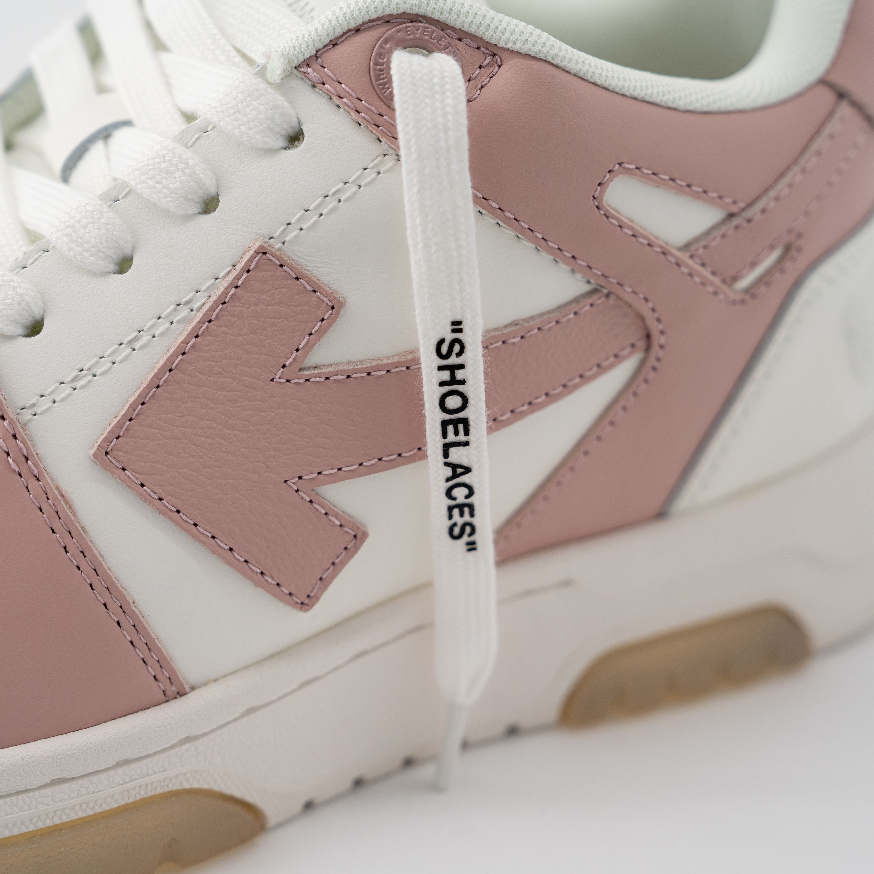 Off-White 10us 40eu Off-White Out Of Office White Pink Leather Sneaker Size US 10 / IT 40 - 6 Thumbnail
