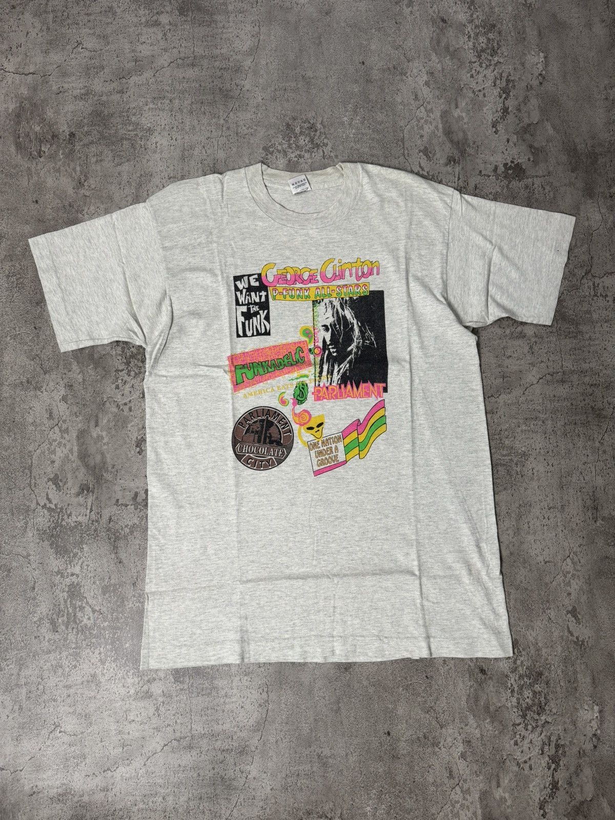 Band Tees VINTAGE 1993 GEORGE CLINTON & P-FUNK ALL STARS TOUR T-SHIRT Size US L / EU 52-54 / 3 - 1 Thumbnail