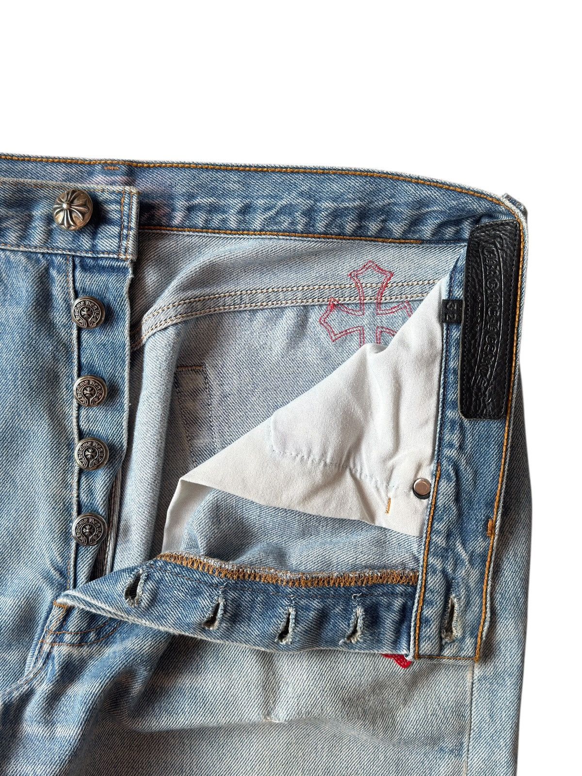 Chrome Hearts Chrome Hearts Red Patent Leather Patch 517 Levi’s Denim Jean Size US 32 / EU 48 - 7 Thumbnail