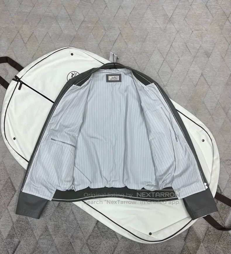 Hermes Hermes Spring-Summer Elephant Gray Lamb Leather Baseball J Size US S / EU 44-46 / 1 - 4 Thumbnail