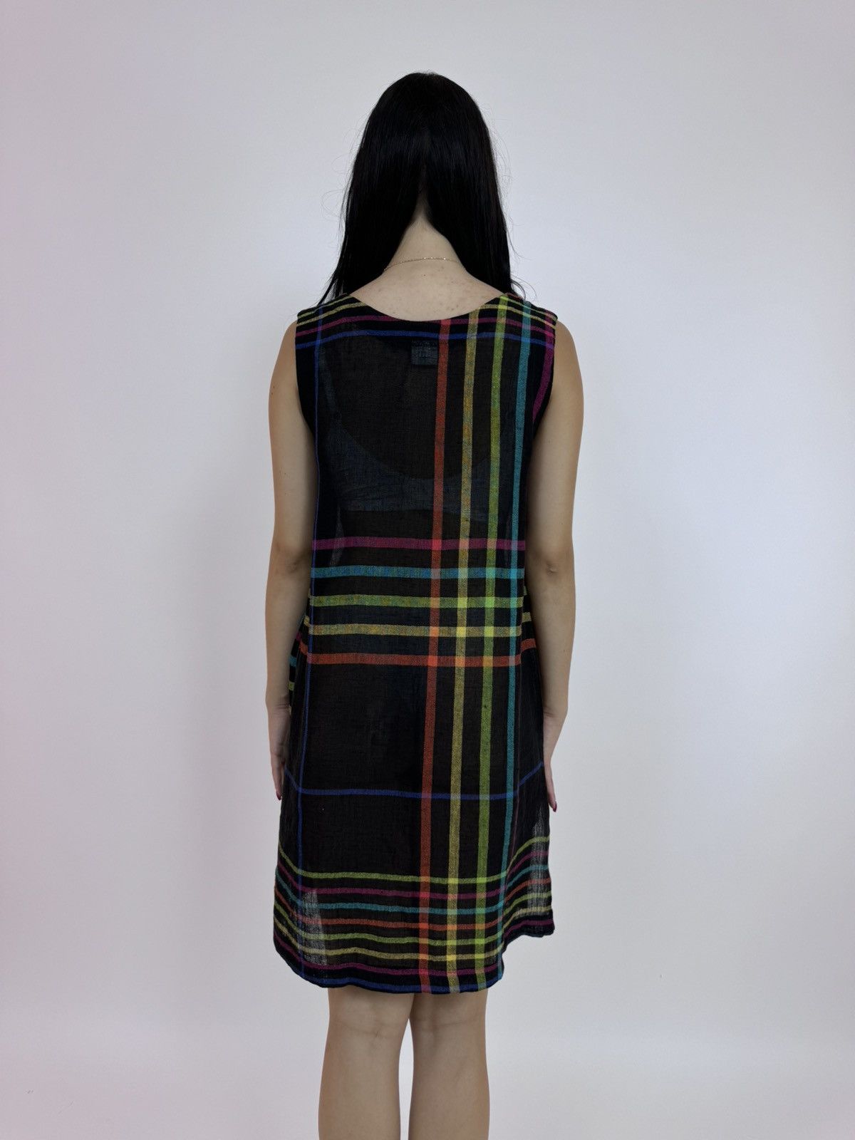 Designer × Japanese Brand AINO LINEN DRESS Plaid lino midi dress Womens relaxed XS Size XS / US 0-2 / IT 36-38 - 10 Thumbnail