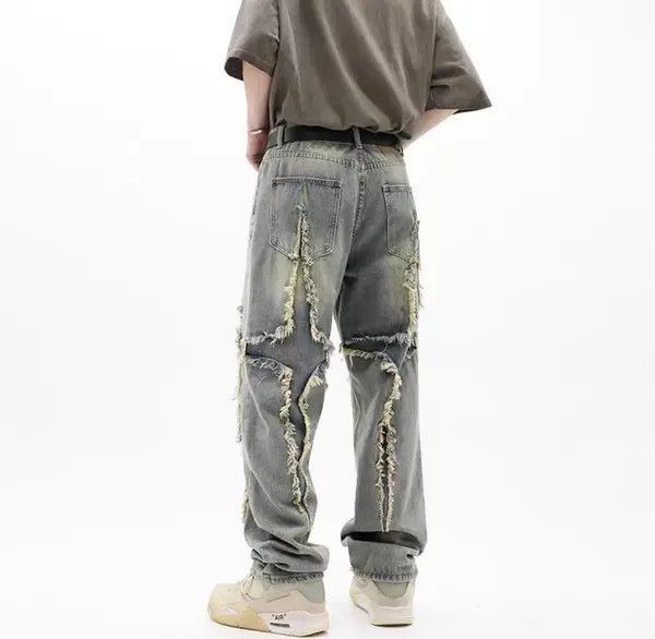 VIBE Vintage hip hop frayed trim distressed jeans Size US 32 / EU 48 - 4 Thumbnail