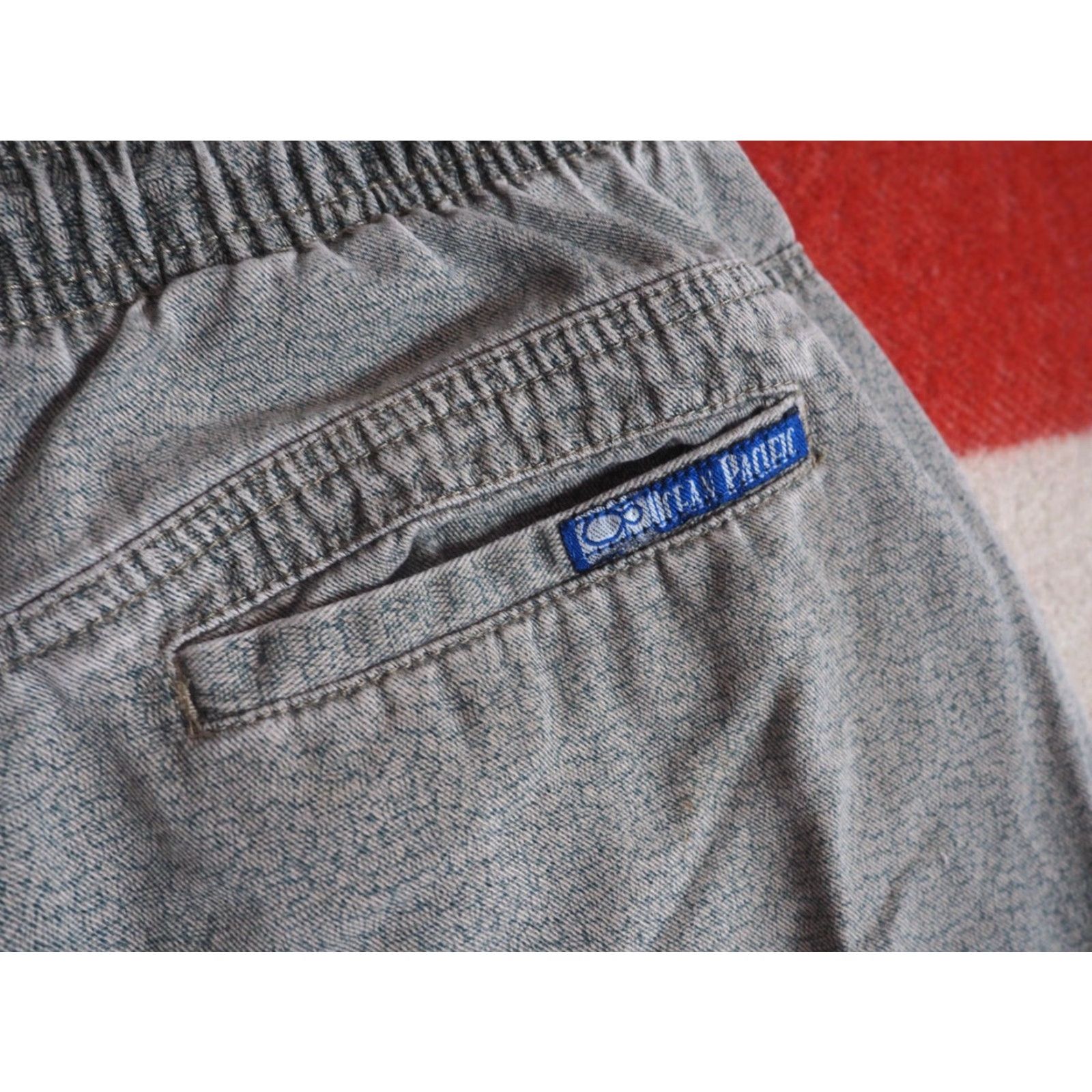 Ocean Pacific VTG 90s Ocean Pacific OP Faded Tan Pattern Summer 36W Beach Outdoor Shorts Men L Size US 36 / EU 52 - 6 Thumbnail